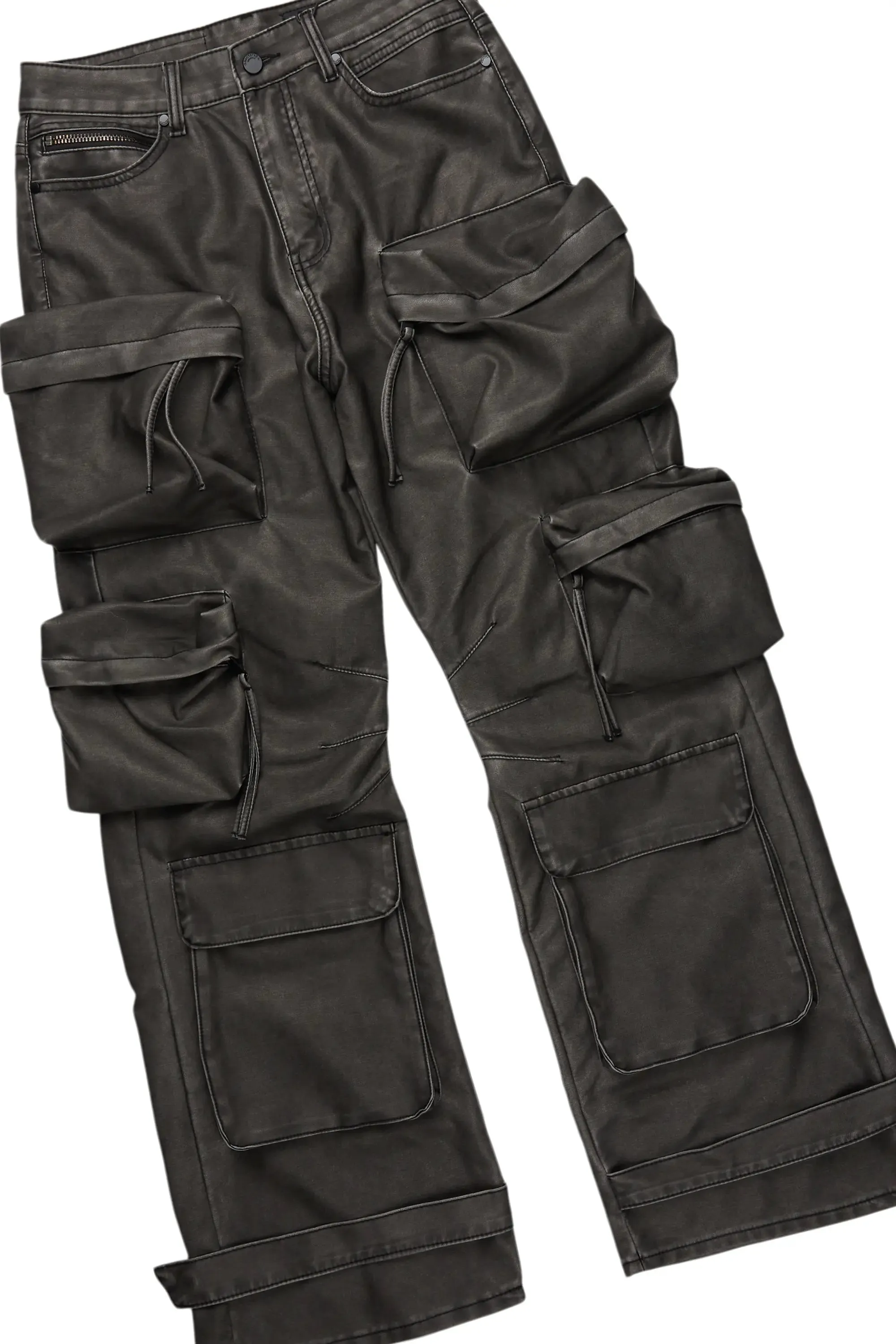 Andros Grey Mohair Hoodie & Lenz Stacked Flare PU Jean Bundle sold by Rockstar Original product image thumbnail 3