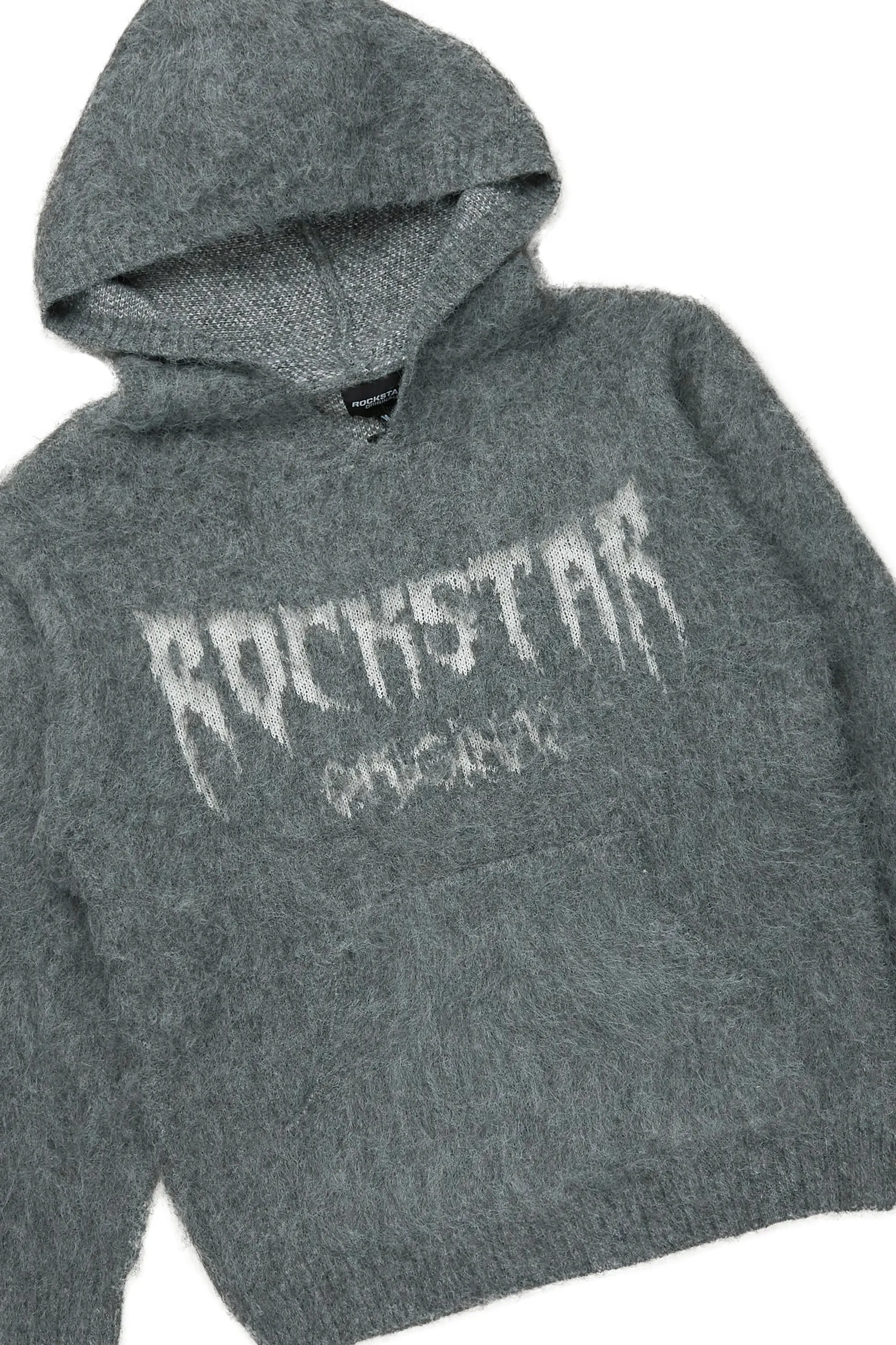 Andros Grey Mohair Hoodie & Lenz Stacked Flare PU Jean Bundle sold by Rockstar Original product image thumbnail 2