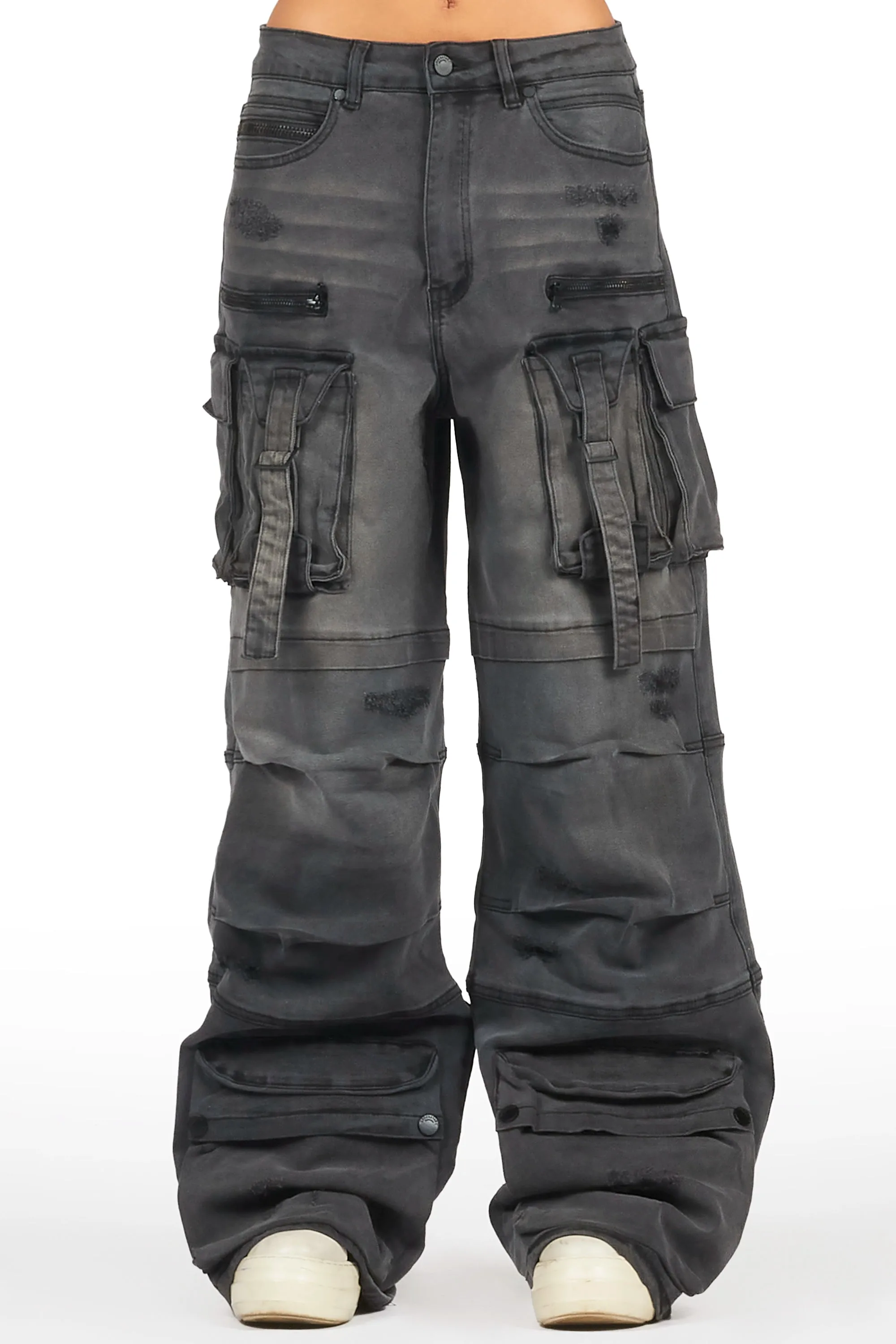 Tarella Black Wash Wide Leg Jean sold by Rockstar Original