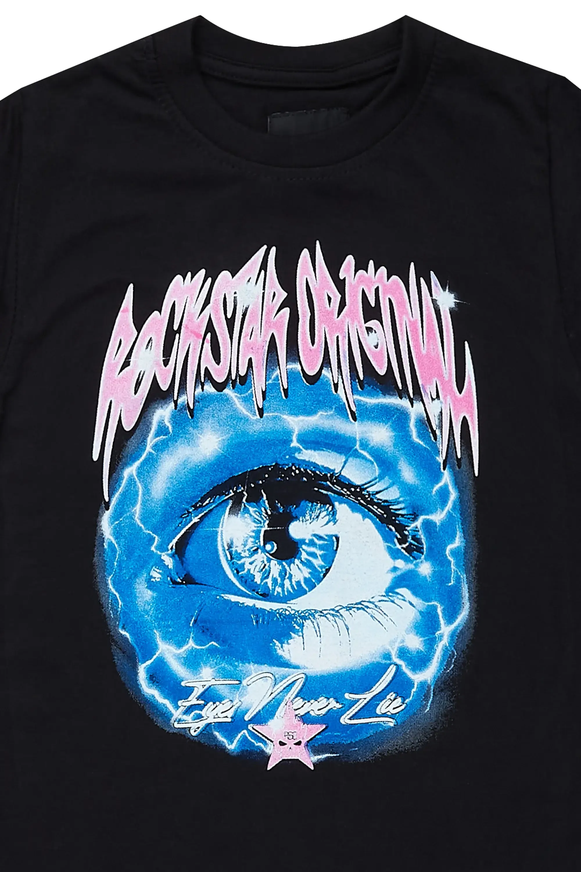 Girls Pellie Black Graphic T-Shirt sold by Rockstar Original product image thumbnail 2