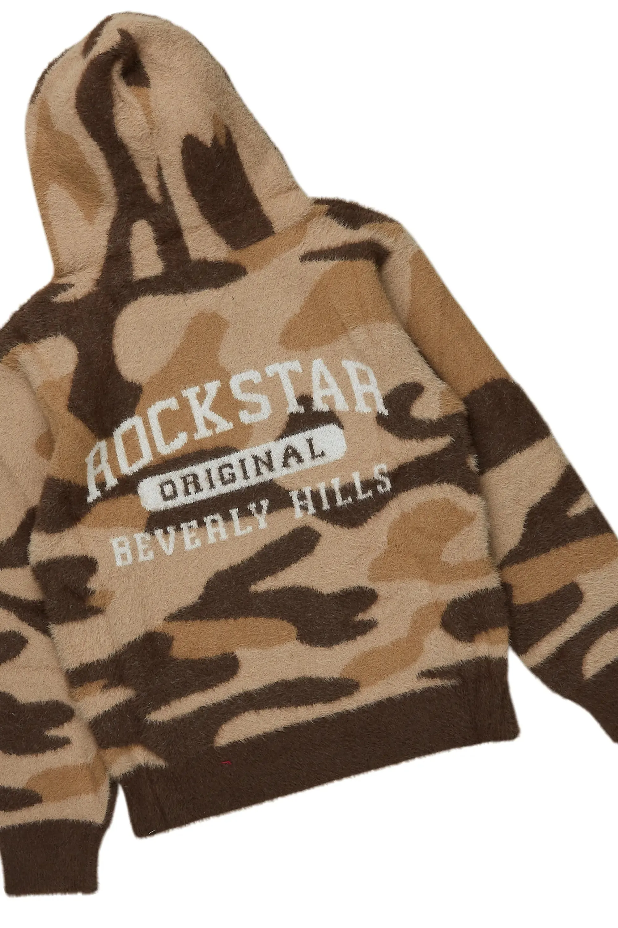 Boys Akio Camo Brown Stacked Flare Knitted Mohair Track Set sold by Rockstar Original product image thumbnail 3