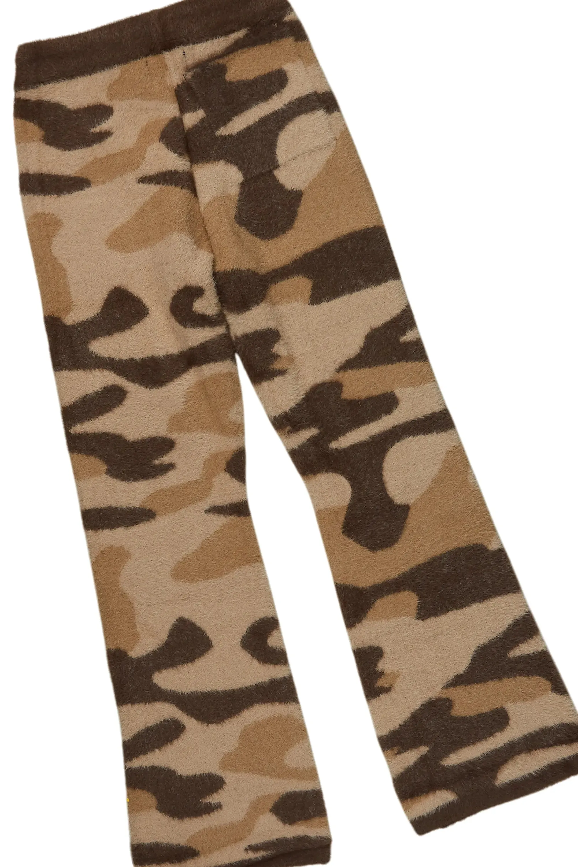 Boys Akio Camo Brown Stacked Flare Knitted Mohair Track Set sold by Rockstar Original product image thumbnail 5