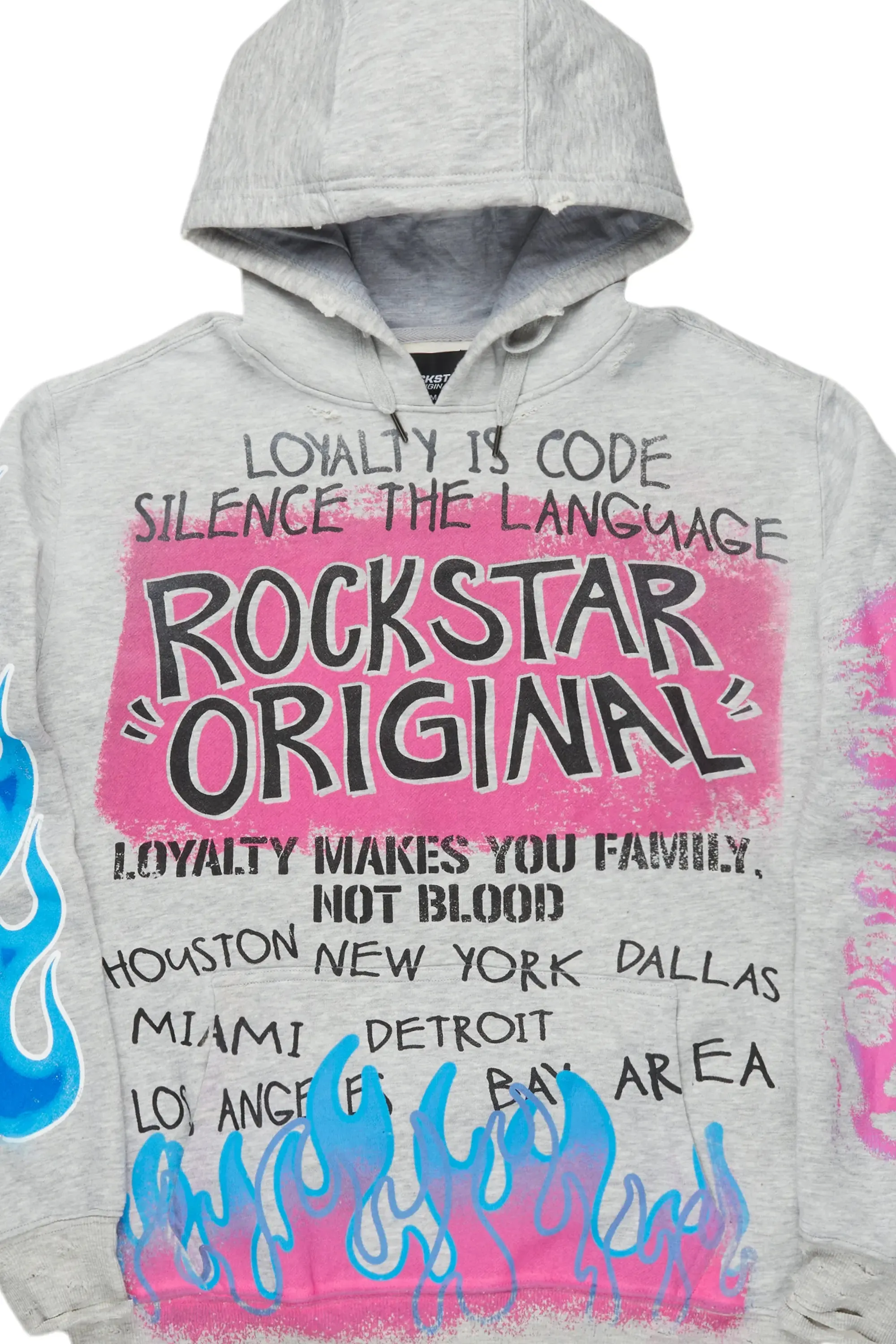 Bridgette Heather Grey Oversized Hoodie sold by Rockstar Original product image thumbnail 2
