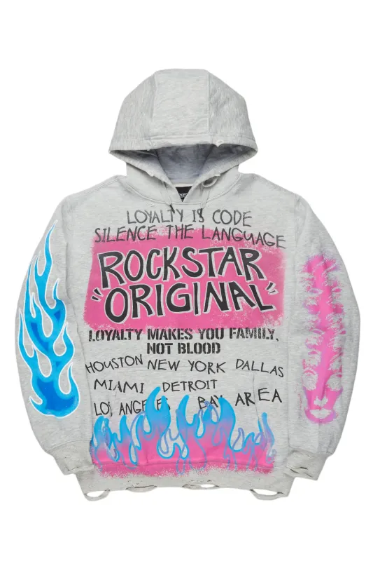 Bridgette Heather Grey Oversized Hoodie sold by Rockstar Original