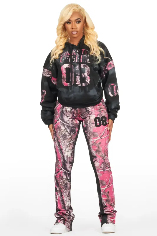 Eniyha Black/Pink Tree Camo Stacked Trackset sold by Rockstar Original