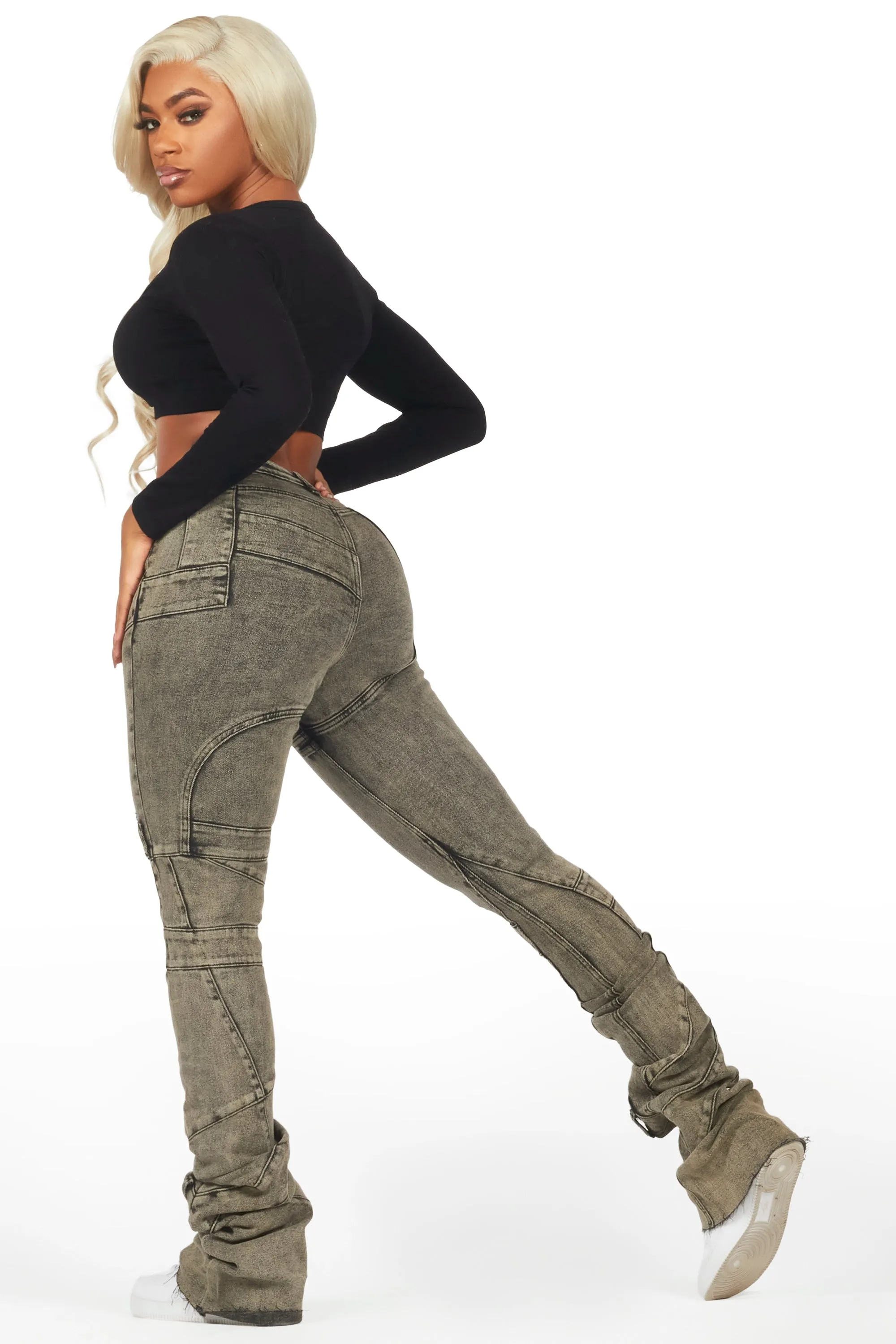 Wynter Dirty Washed Black Super Stacked Jean sold by Rockstar Original product image thumbnail 5