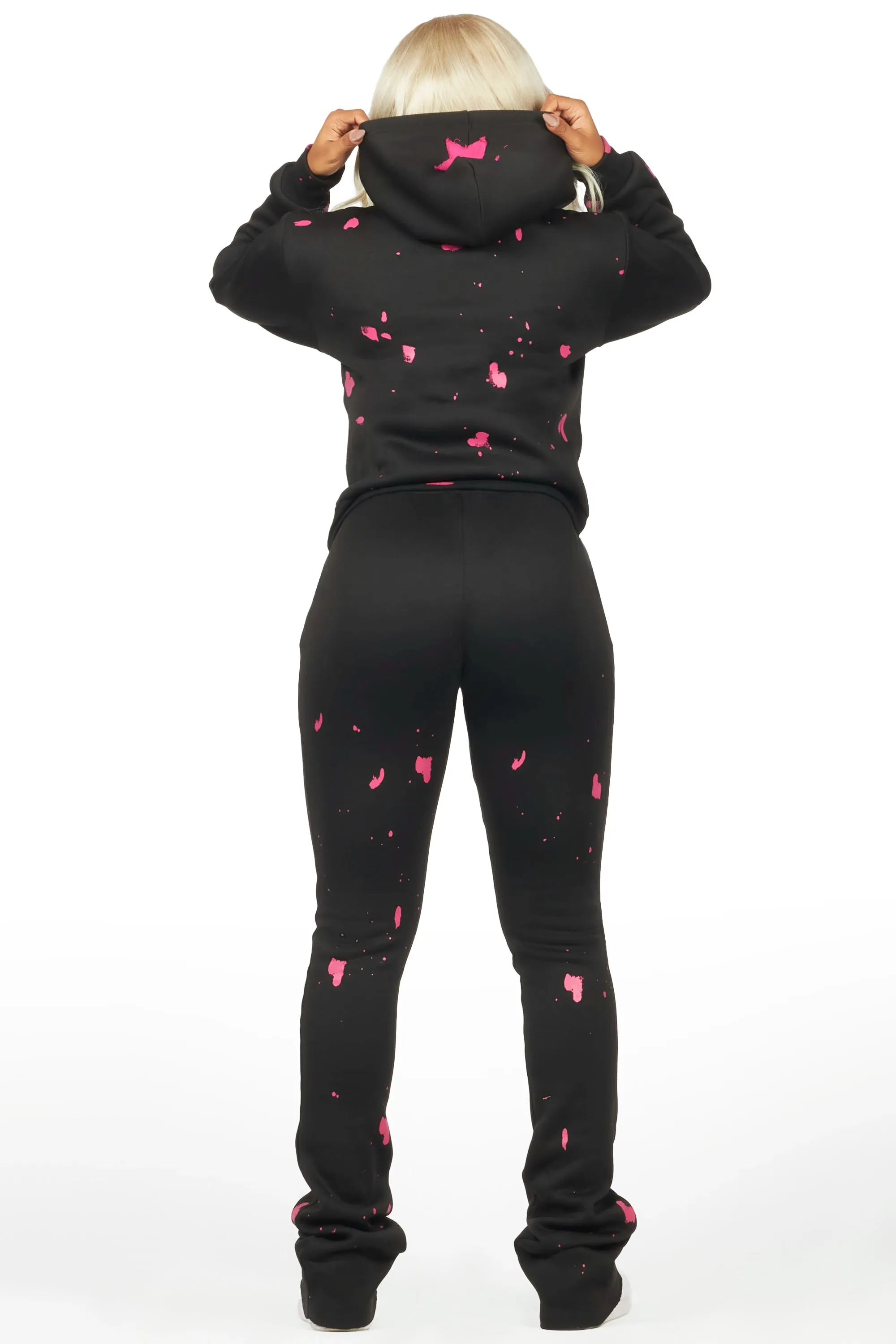 Aeriana Black/Pink Super Stacked Trackset sold by Rockstar Original product image thumbnail 5