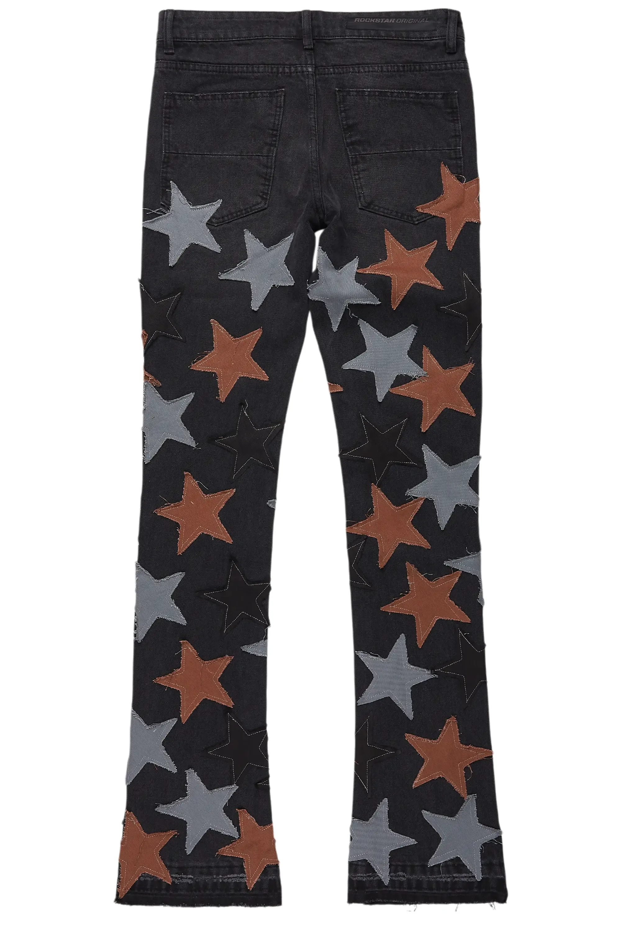 StarLane Black Stacked Flare Jean sold by Rockstar Original product image thumbnail 3