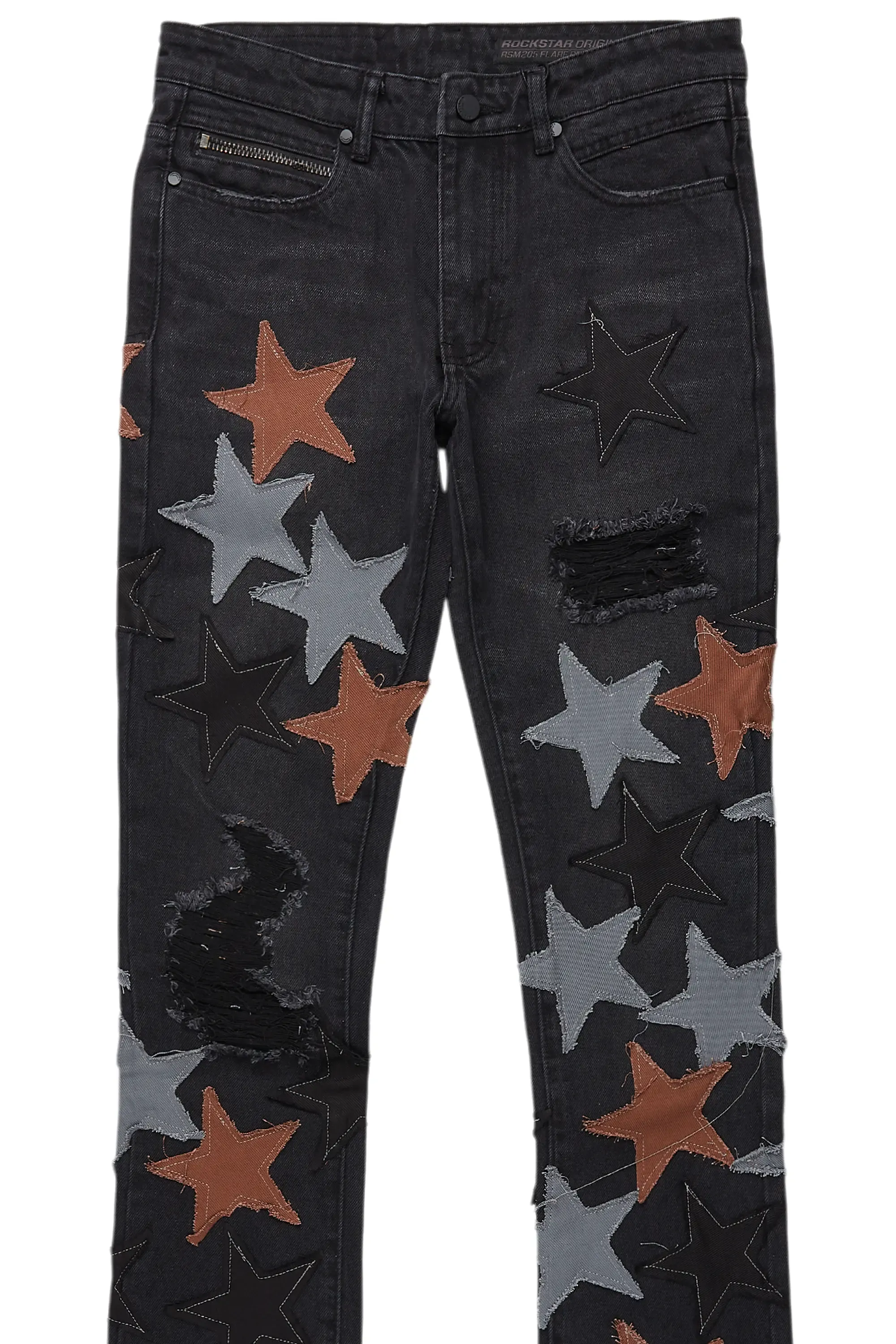 StarLane Black Stacked Flare Jean sold by Rockstar Original product image thumbnail 2