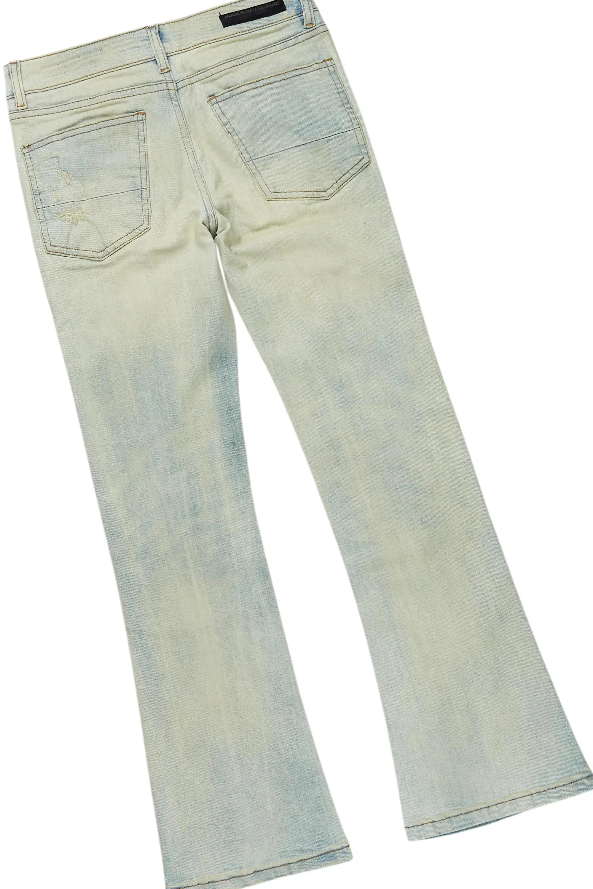 Boys Soweto Navy Hoodie/Stacked Flare Jean Set sold by Rockstar Original product image thumbnail 4