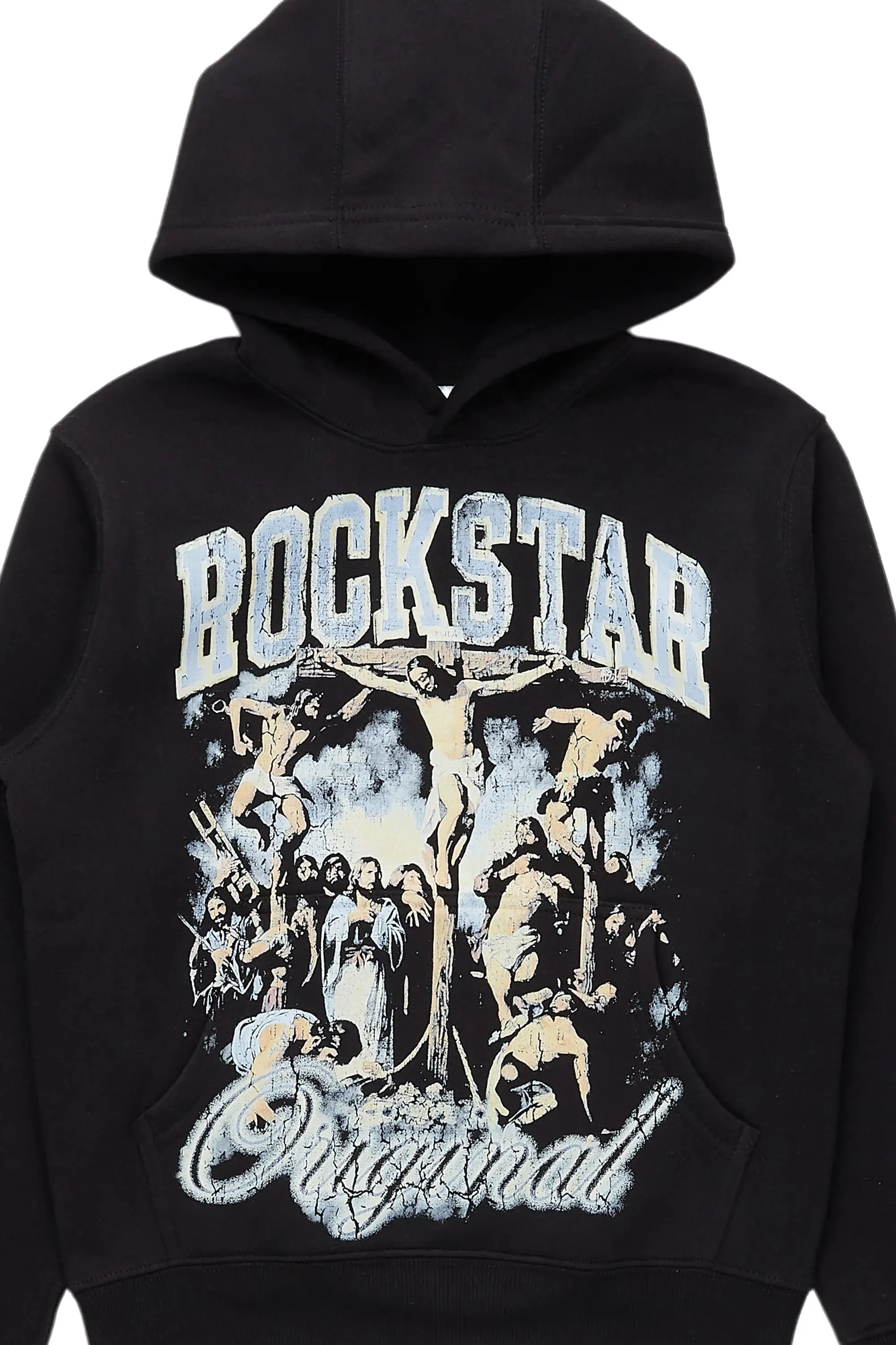 Boys Waller Black Graphic Hoodie sold by Rockstar Original product image thumbnail 2
