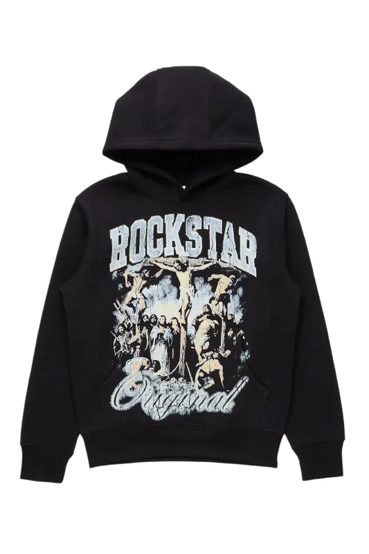 Boys Waller Black Graphic Hoodie sold by Rockstar Original