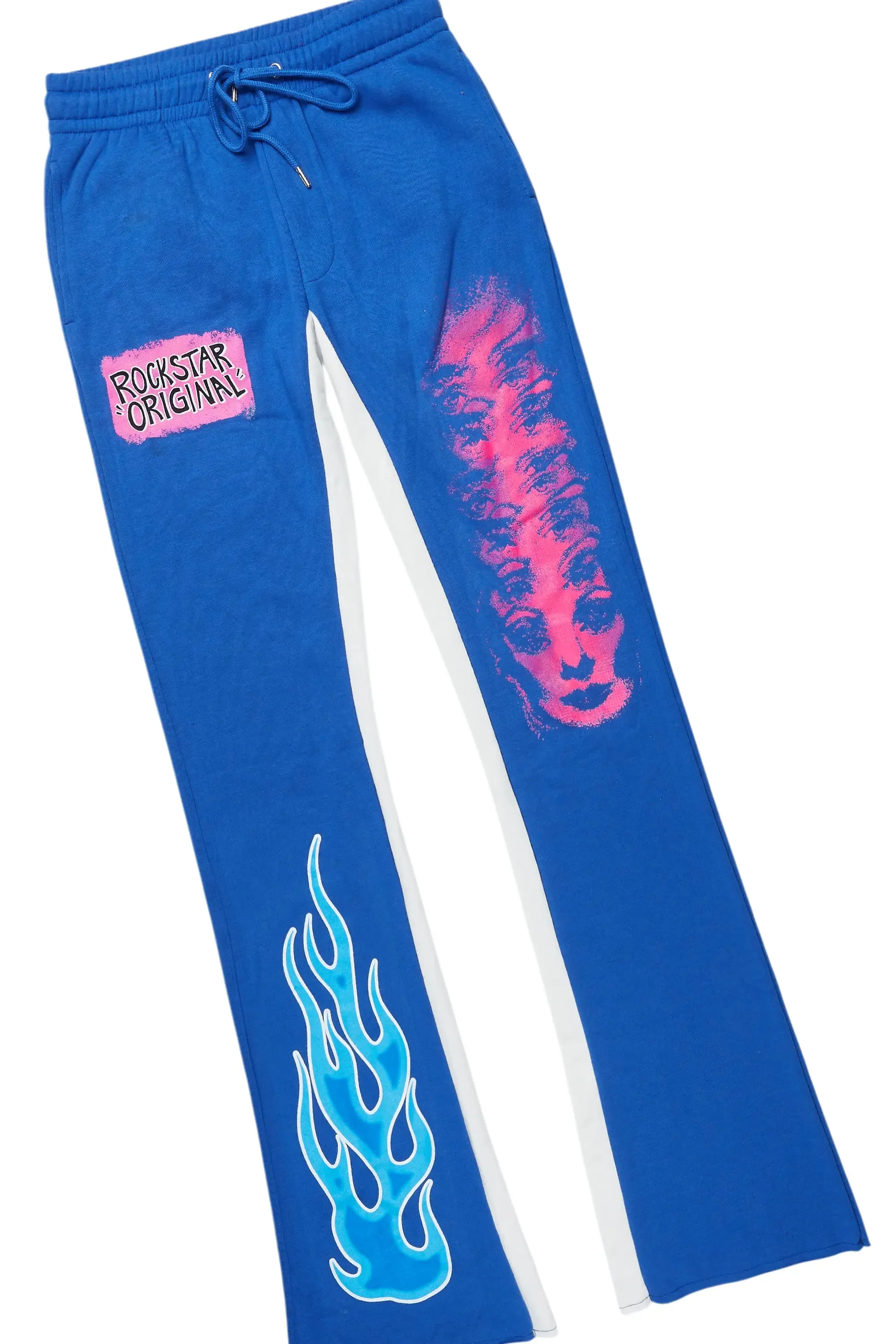 Beno White/Royal Long Sleeve T-Shirt/Baggy Pant Set sold by Rockstar Original product image thumbnail 3