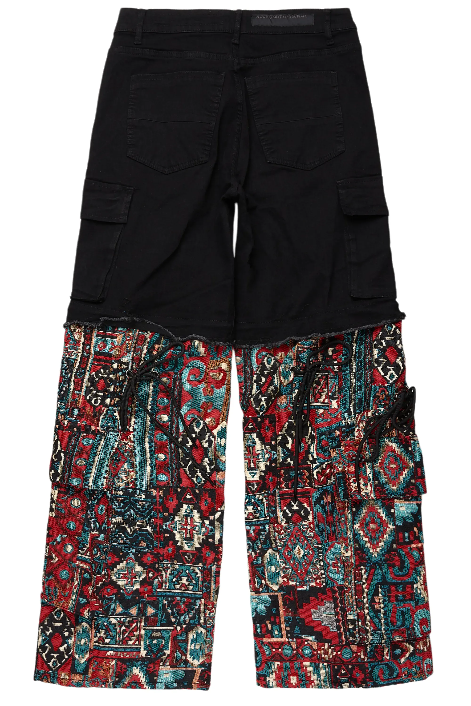 Baatar Jet Black Tapestry Baggy Fit Jean sold by Rockstar Original product image thumbnail 3