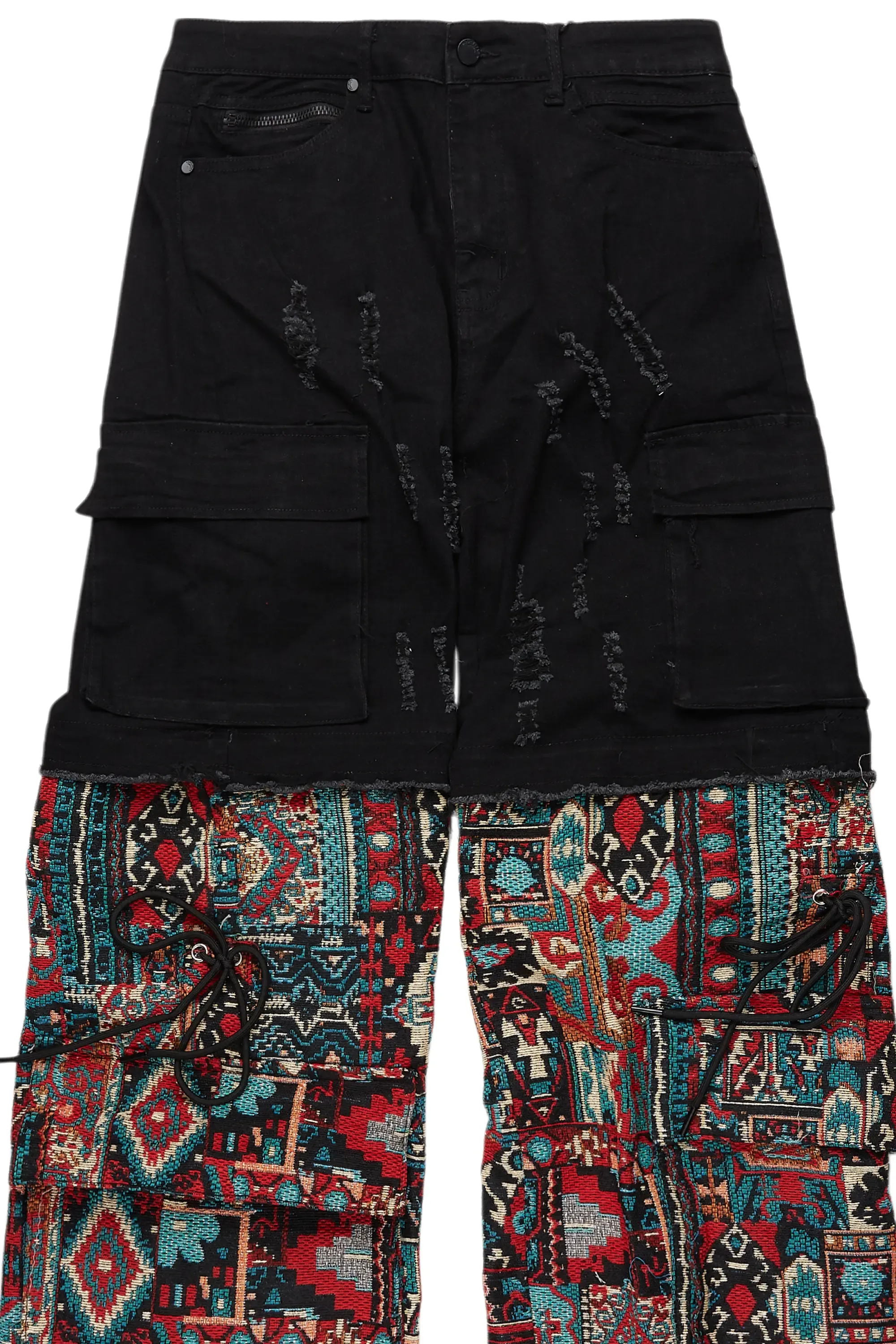 Baatar Jet Black Tapestry Baggy Fit Jean sold by Rockstar Original product image thumbnail 2