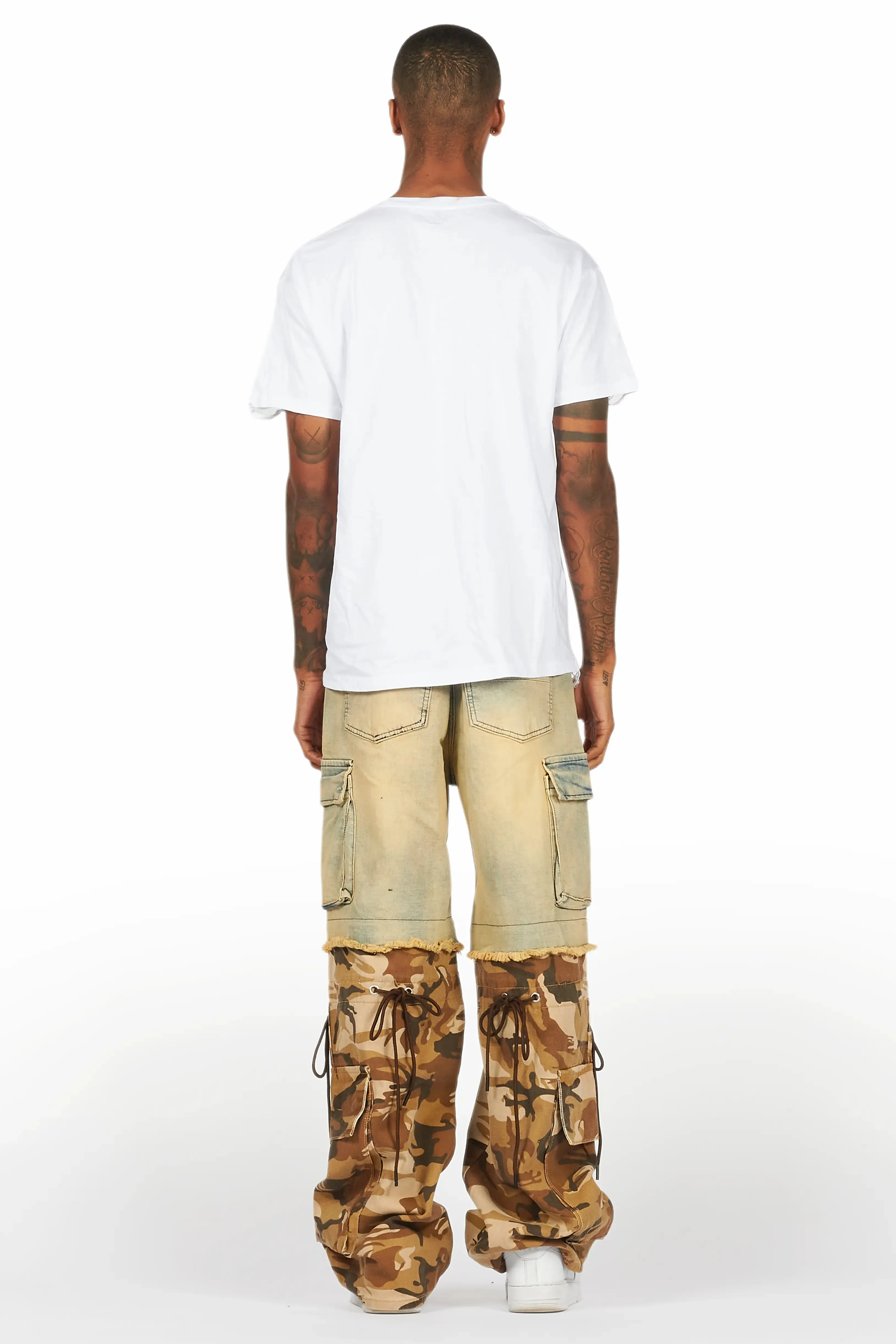 Baatar Blue/Brown Camo Baggy Fit Jean sold by Rockstar Original product image thumbnail 5
