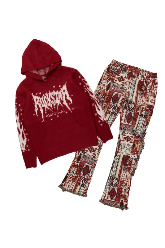 Raymond Red Mohair Hoodie & Ayami Tapestry Jean Bundle sold by Rockstar Original