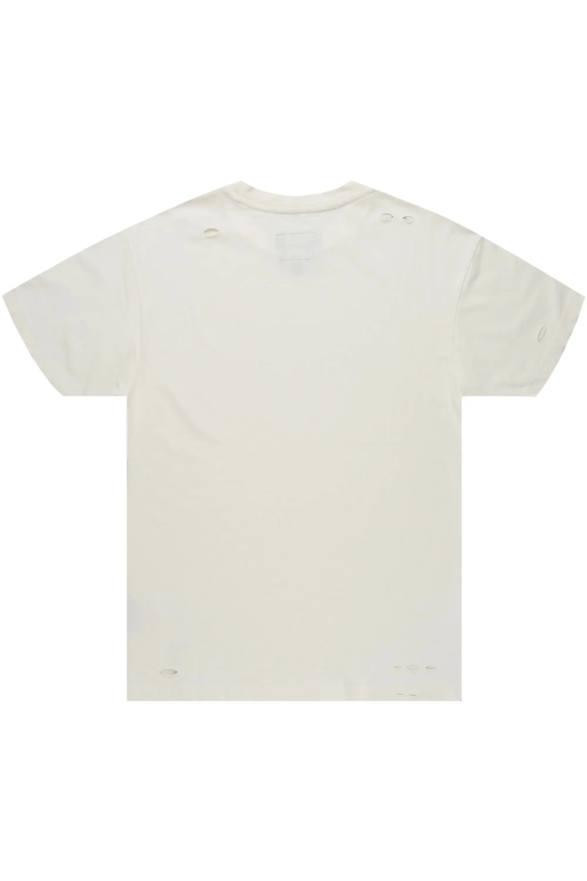 Basic Rockstar Vintage Sand Oversized Distressed Plain T-Shirt sold by Rockstar Original product image thumbnail 3