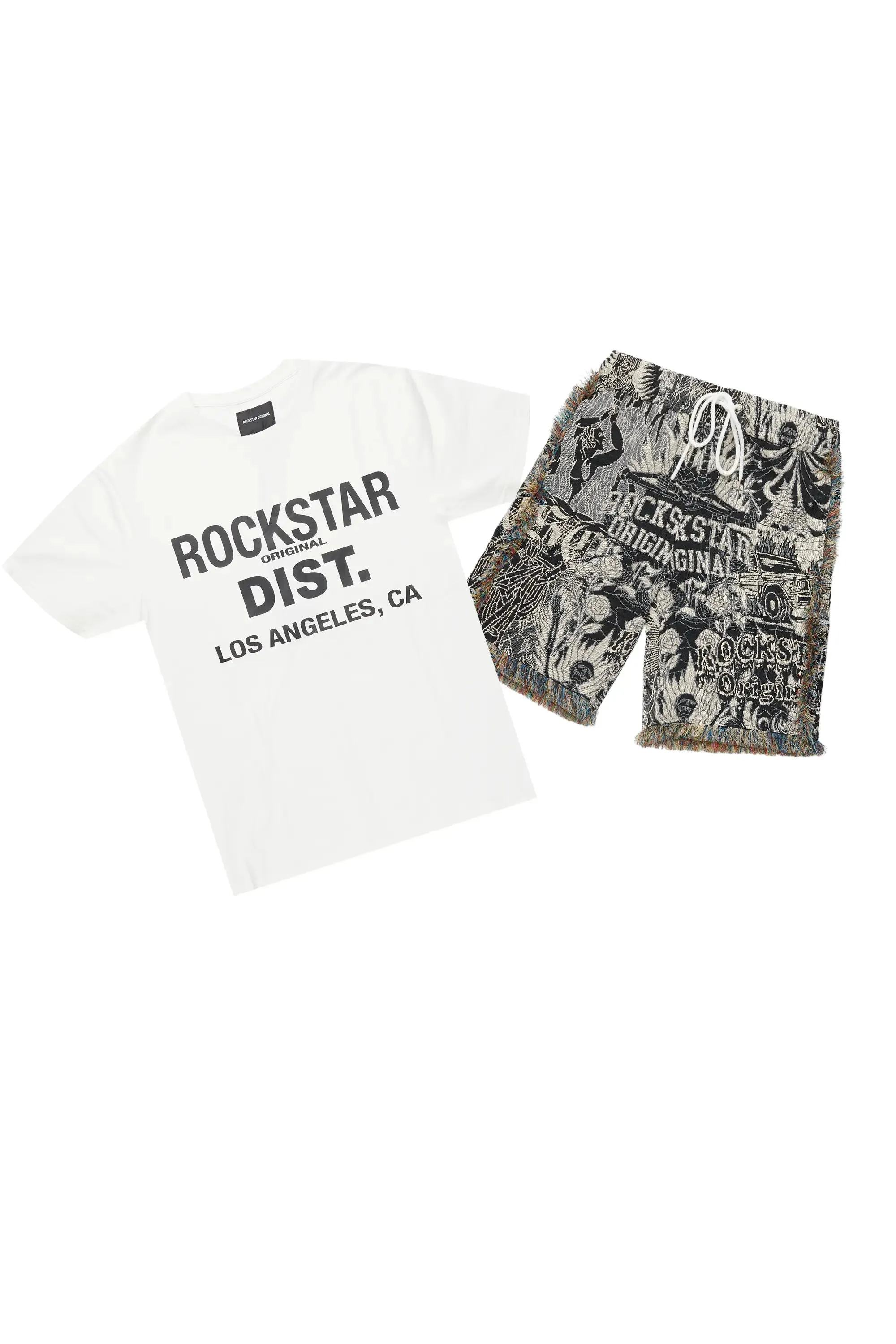 Tappy White/Black T-Shirt Short Set sold by Rockstar Original