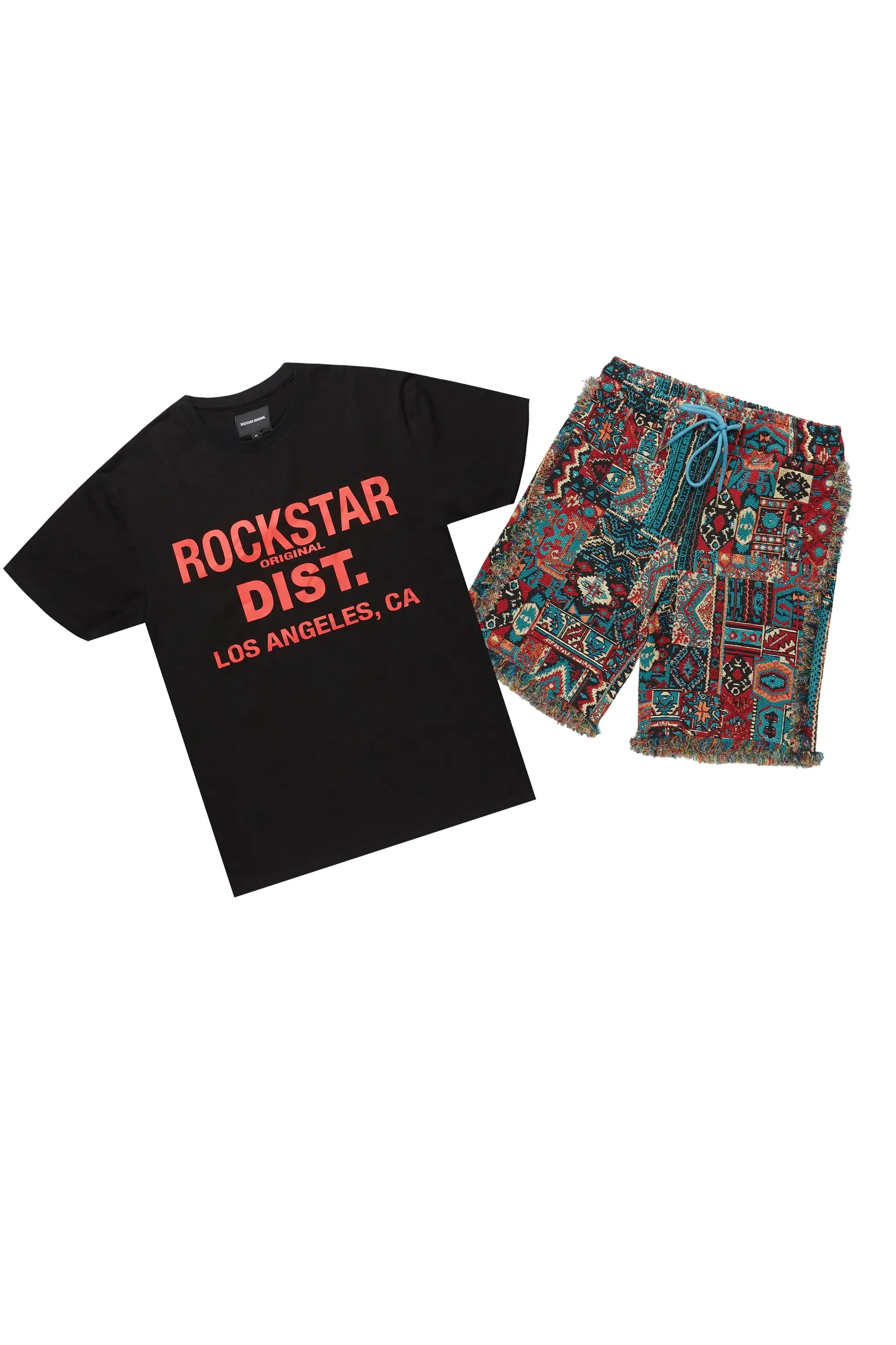 Tappy Black/Blue T-Shirt Short Set sold by Rockstar Original