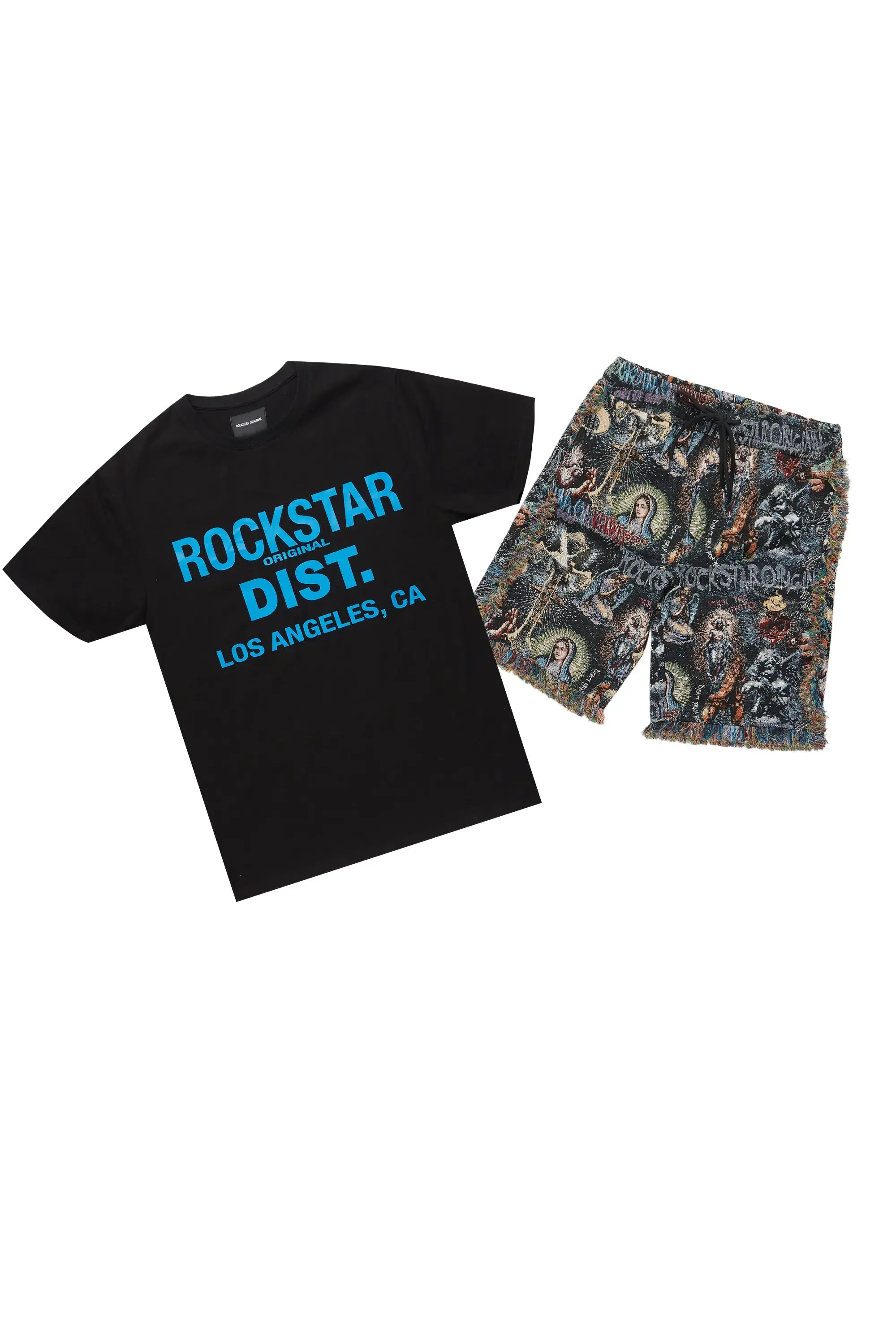 Tappy Black/Multi T-Shirt Short Set sold by Rockstar Original