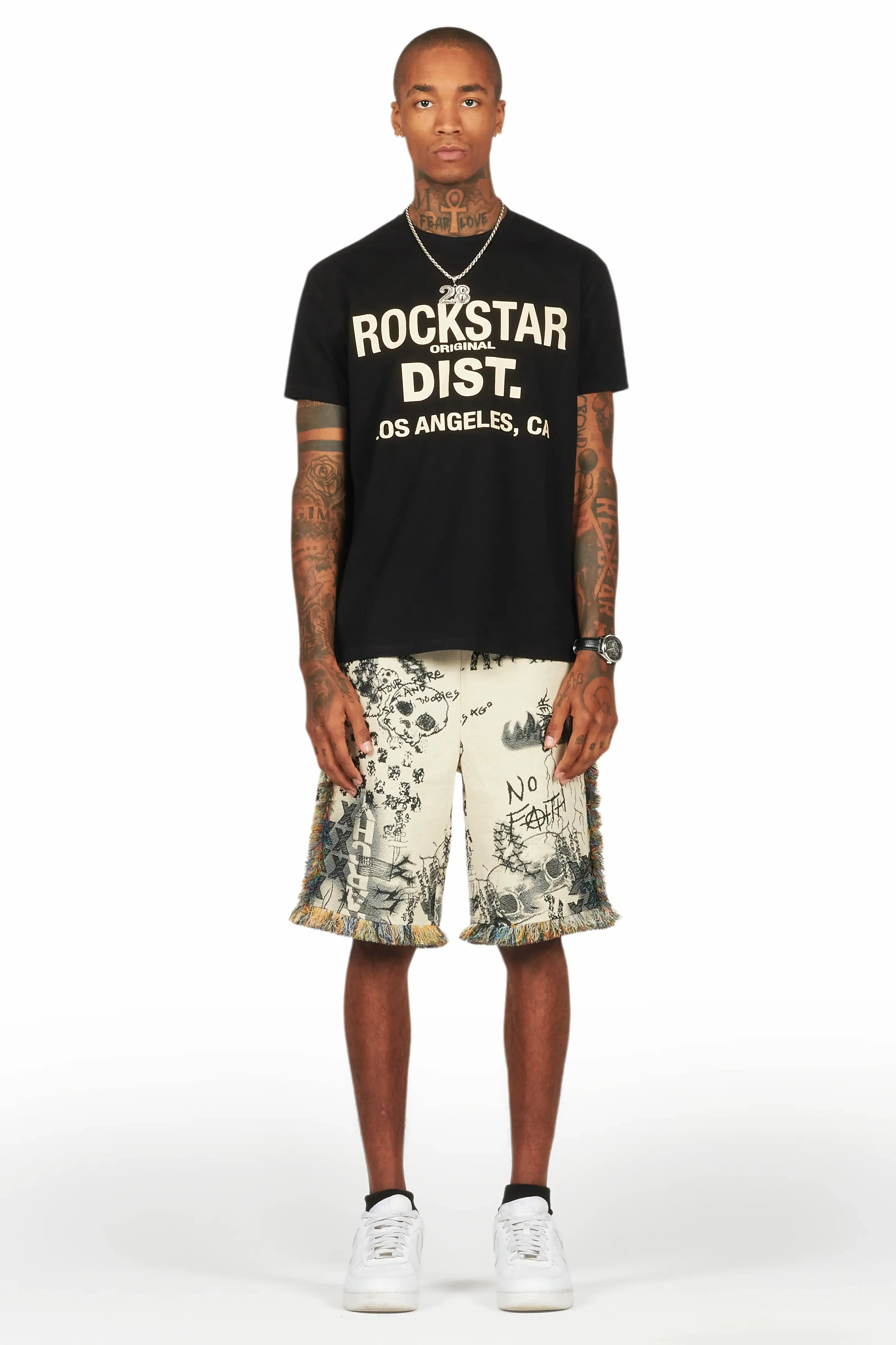 Tappy Black/Beige T-Shirt Short Set sold by Rockstar Original product image thumbnail 2