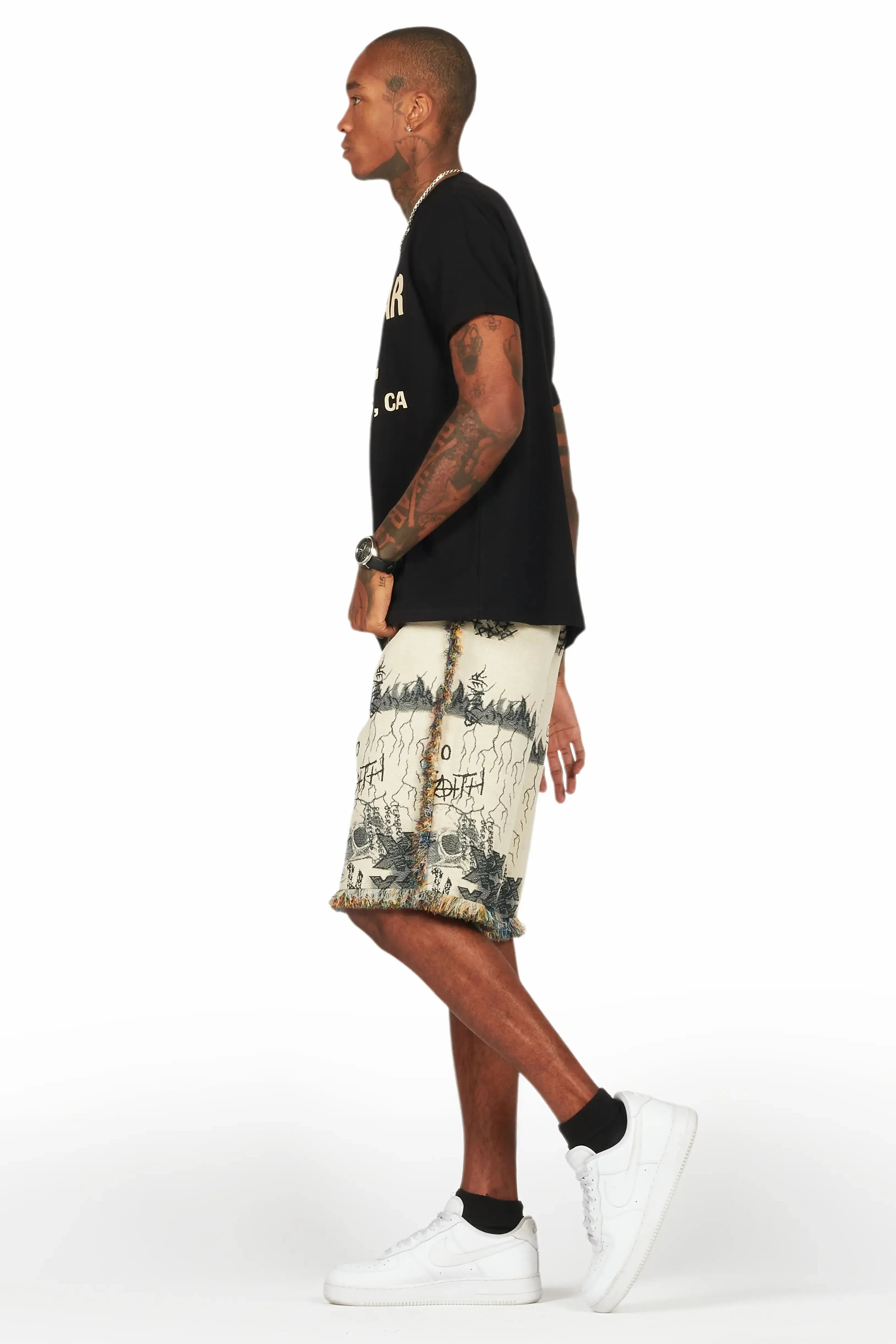 Tappy Black/Beige T-Shirt Short Set sold by Rockstar Original product image thumbnail 5