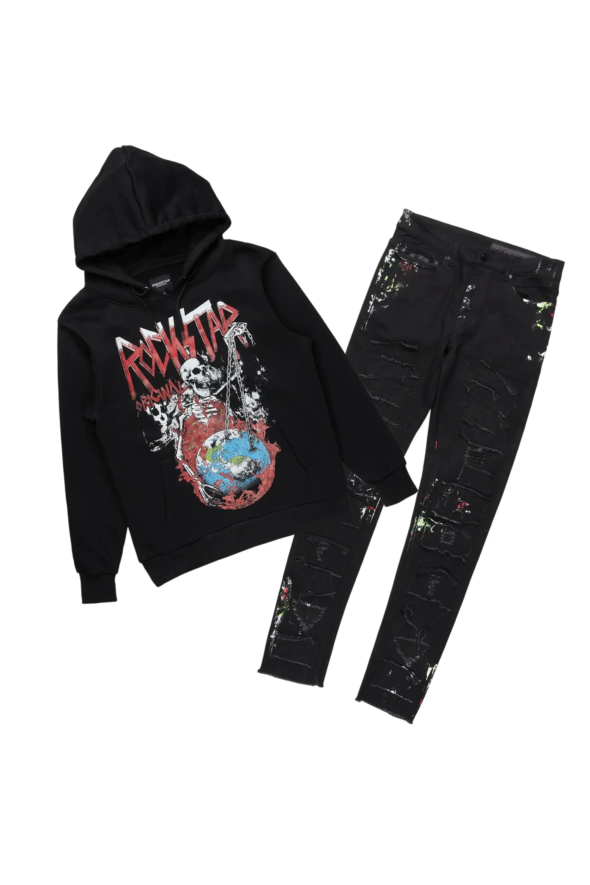 Barrett Black Hoodie/Slim Fit Jean Bundle sold by Rockstar Original