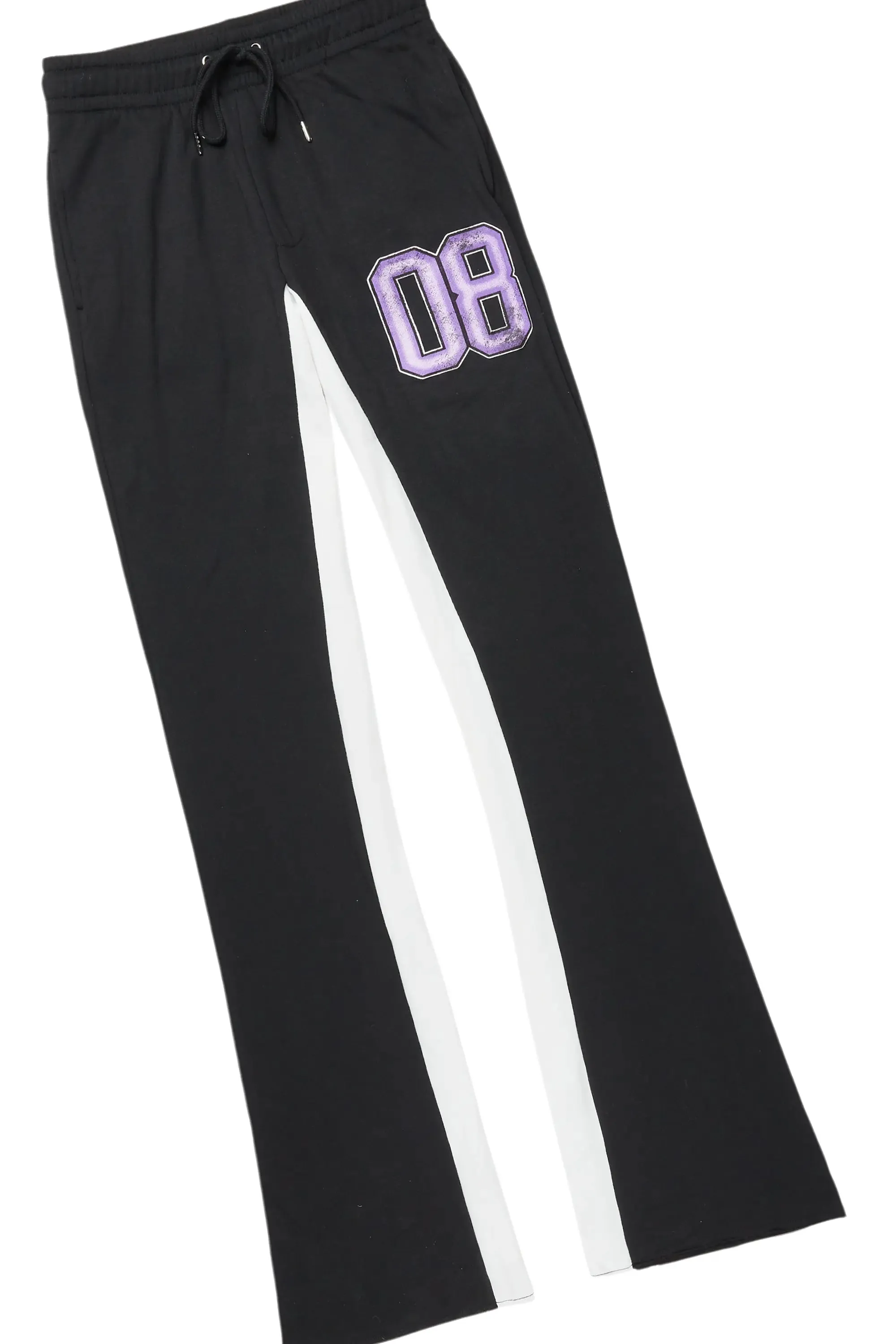 Fields Black/Purple Double Layer T-Shirt/Stacked Baggy Track Pant Set sold by Rockstar Original product image thumbnail 4