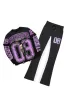 Fields Black/Purple Double Layer T-Shirt/Stacked Baggy Track Pant Set sold by Rockstar Original