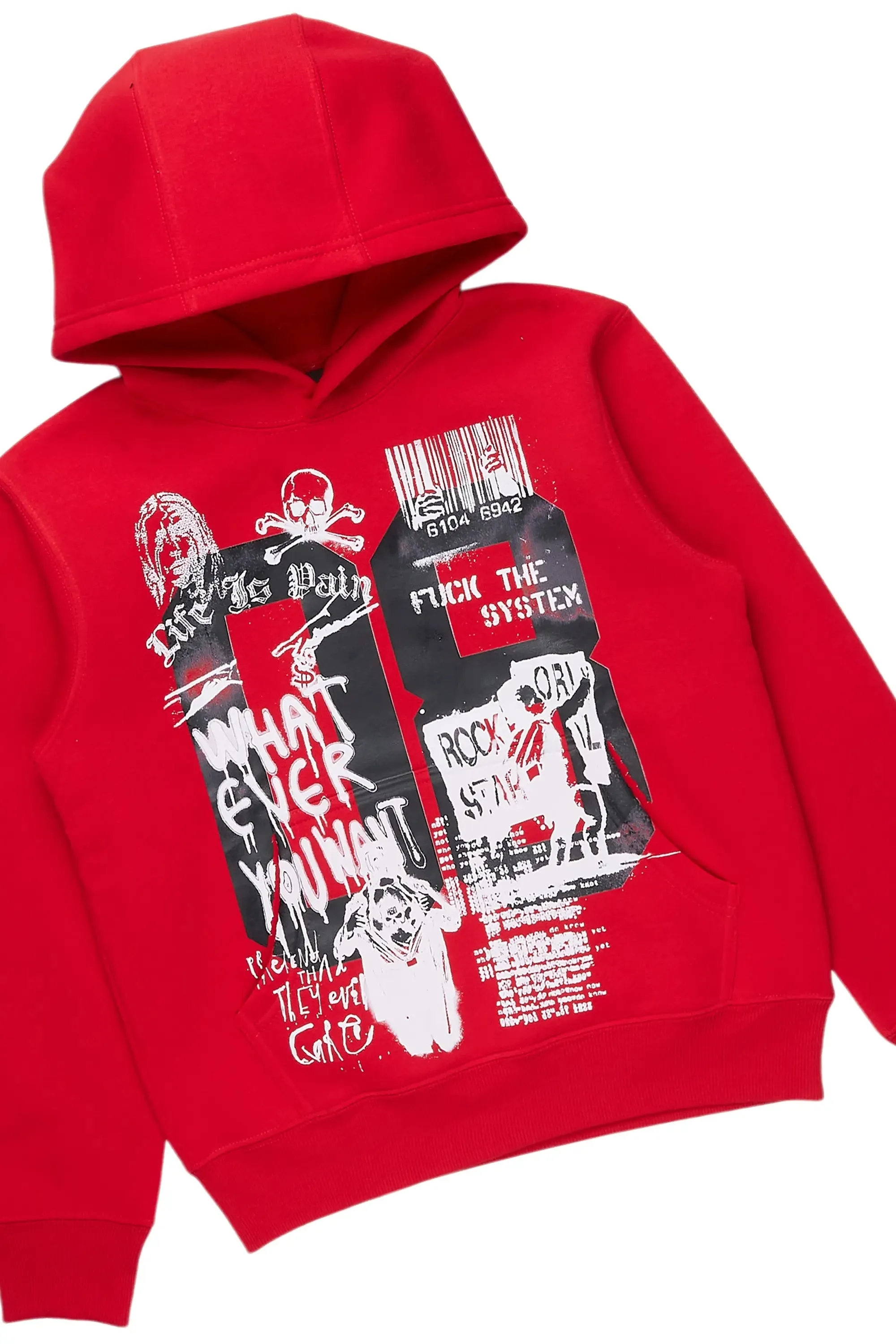 Boys Beau Red Hoodie/Baggy Fit Jean Set sold by Rockstar Original product image thumbnail 2