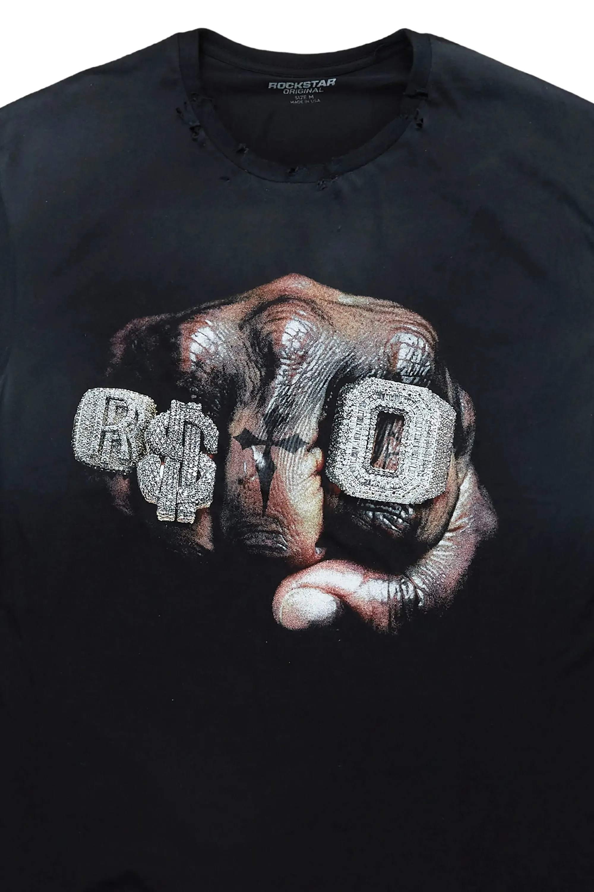 Aleeana Black Oversized T-Shirt sold by Rockstar Original product image thumbnail 2