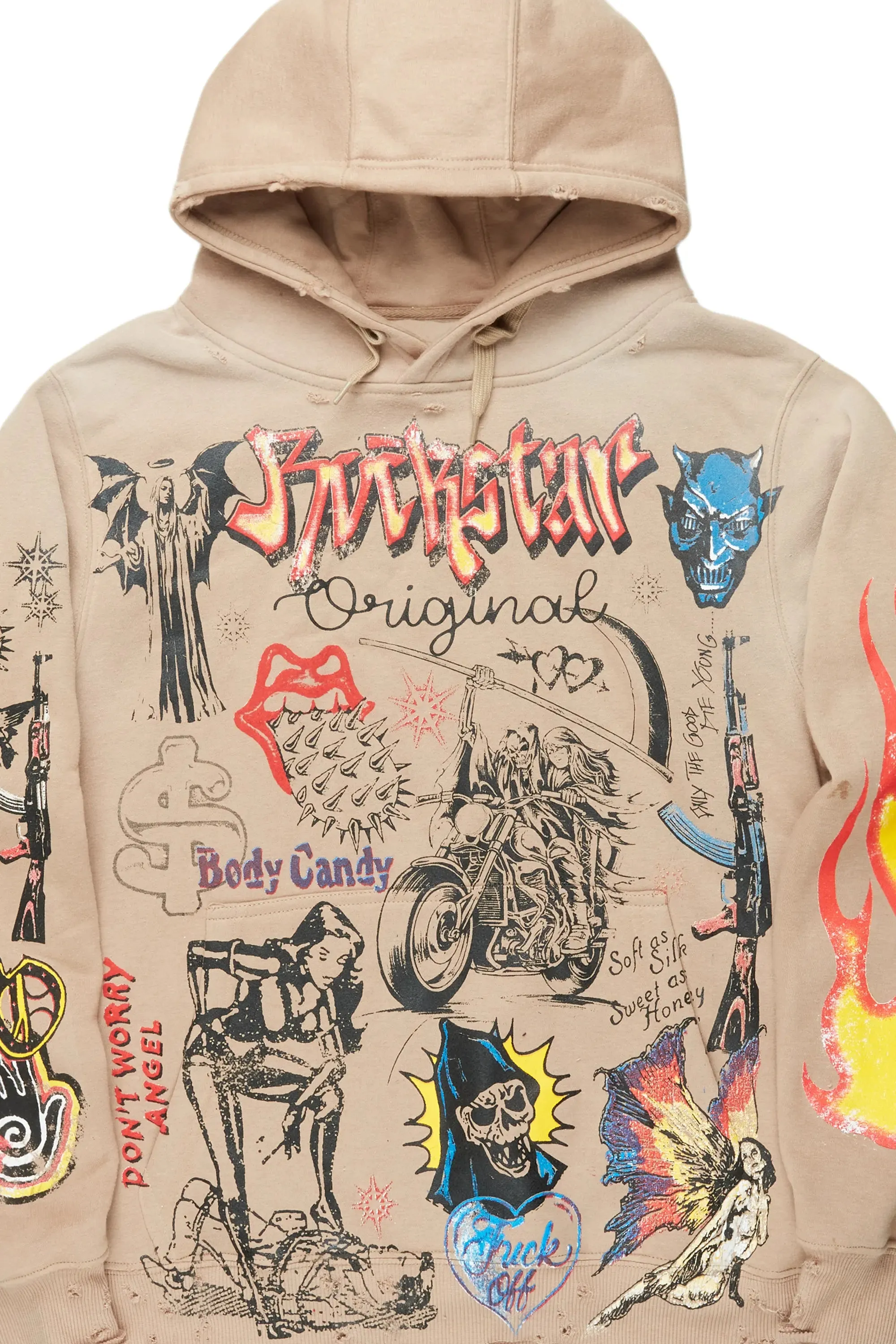 Daisia Beige Oversized Hoodie sold by Rockstar Original product image thumbnail 2