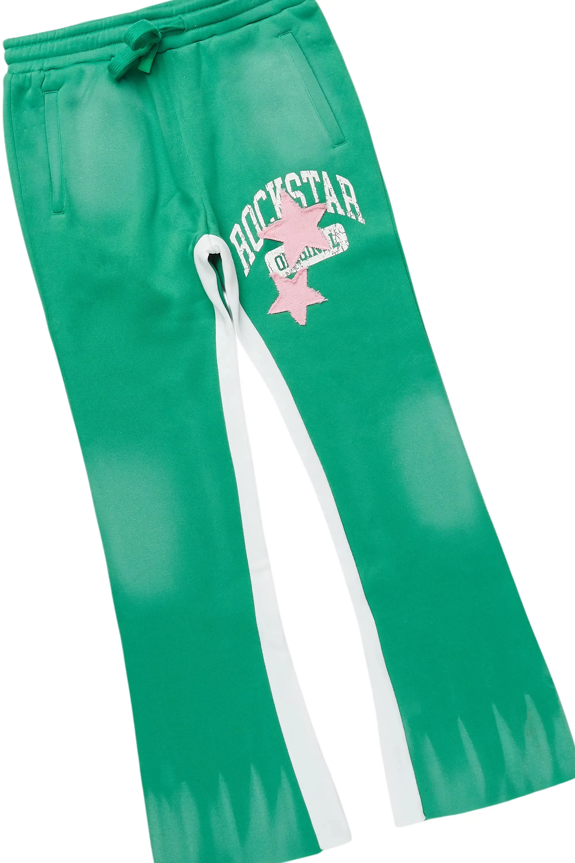 Boys States Green Stacked Hoodie Track Set sold by Rockstar Original product image thumbnail 4