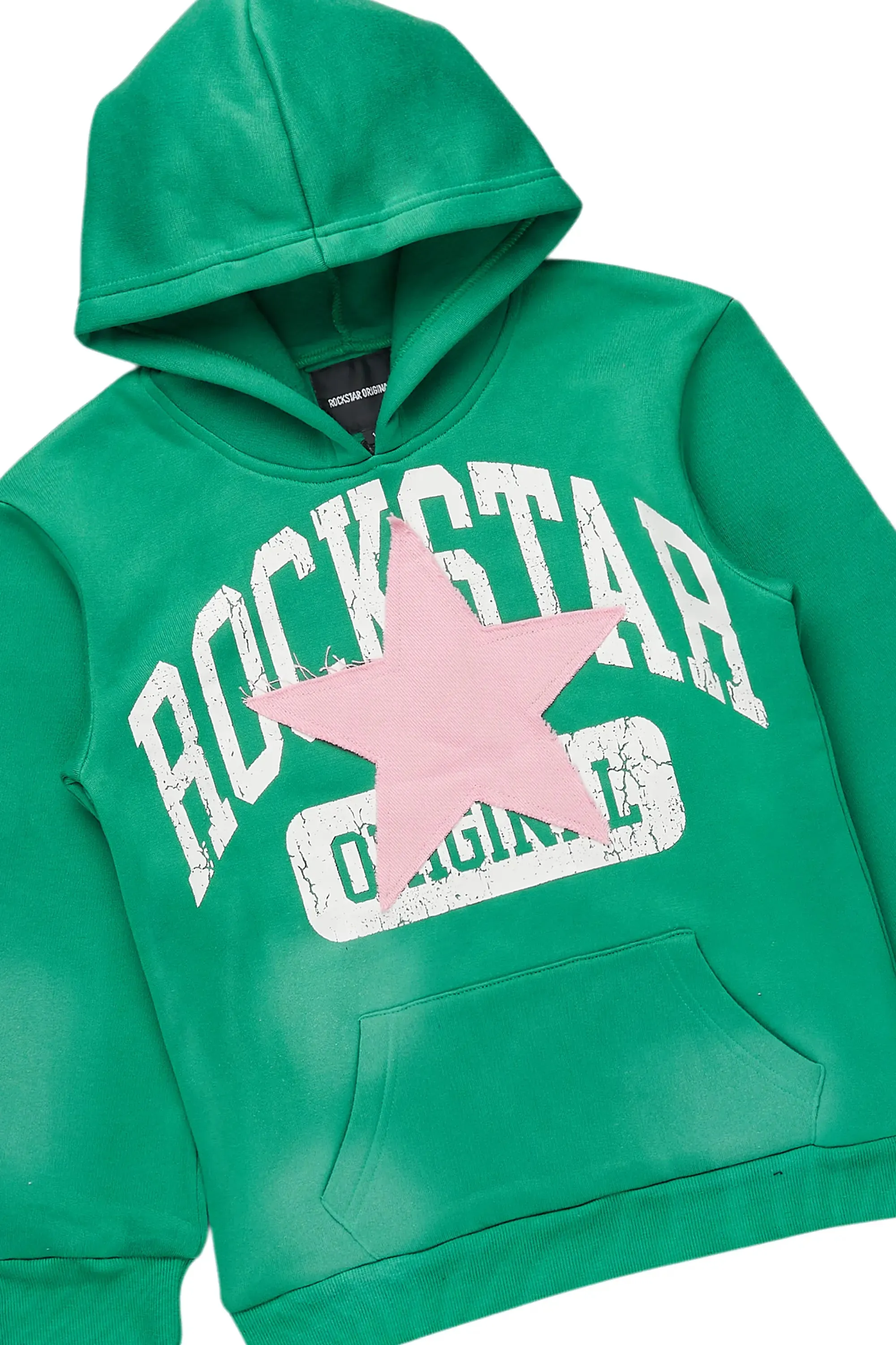 Boys States Green Stacked Hoodie Track Set sold by Rockstar Original product image thumbnail 2