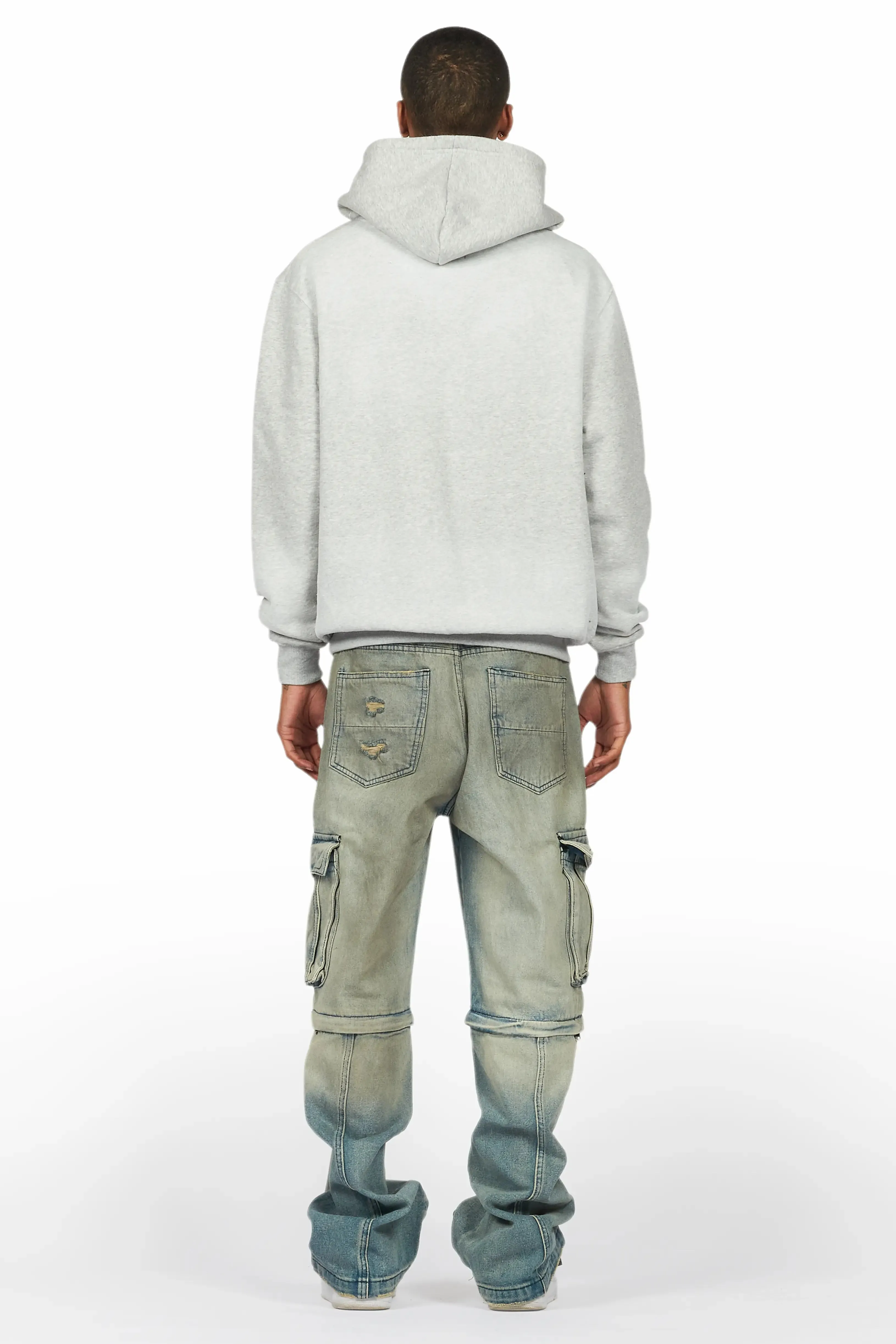 Baki Heather Grey Distressed Hoodie sold by Rockstar Original product image thumbnail 4