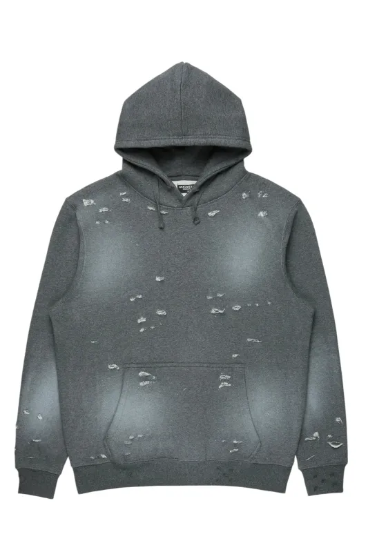 Baki Charcoal Distressed Hoodie sold by Rockstar Original