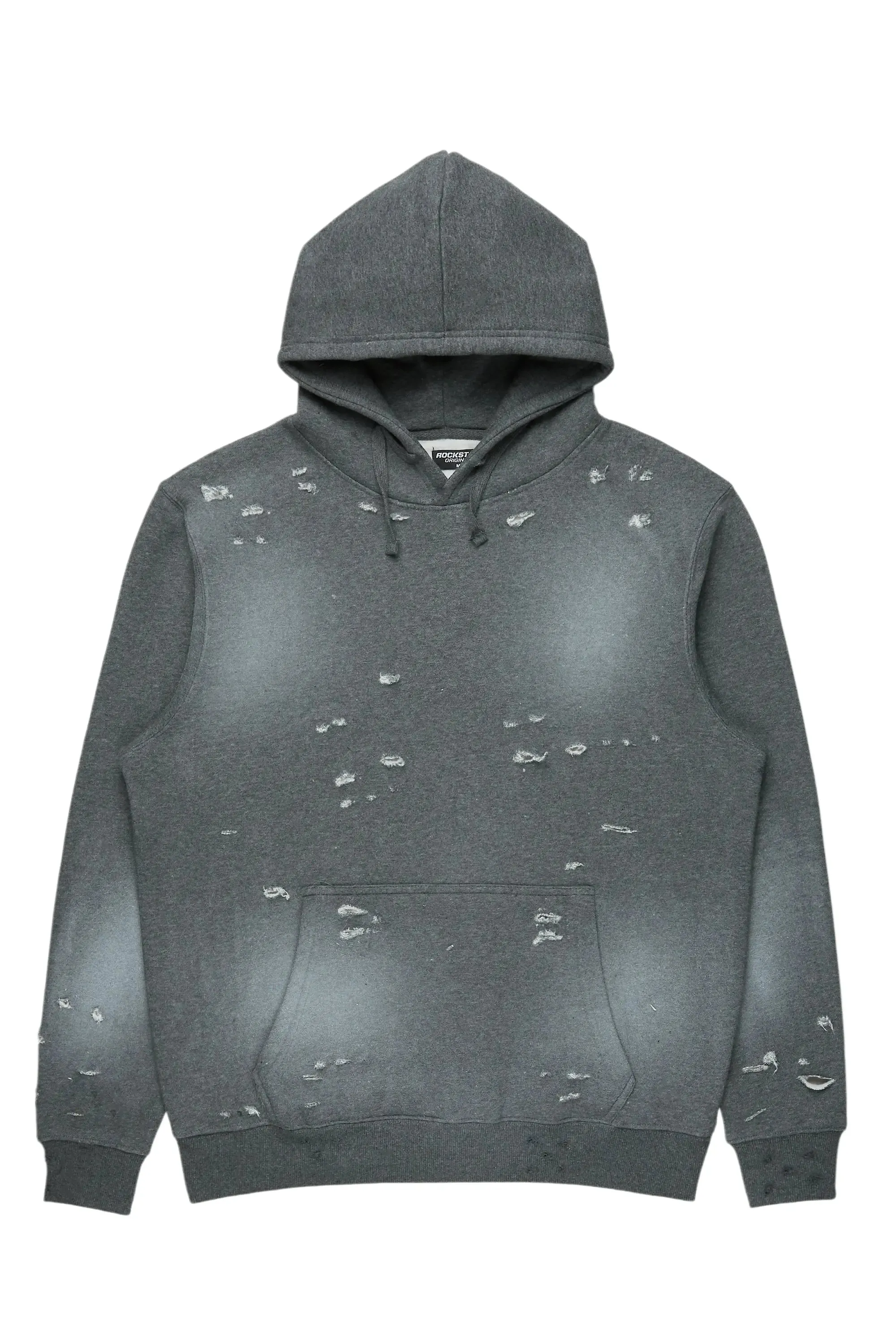 Baki Charcoal Distressed Hoodie sold by Rockstar Original