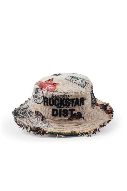 Lamont Beige Tapestry Bucket Hat sold by Rockstar Original