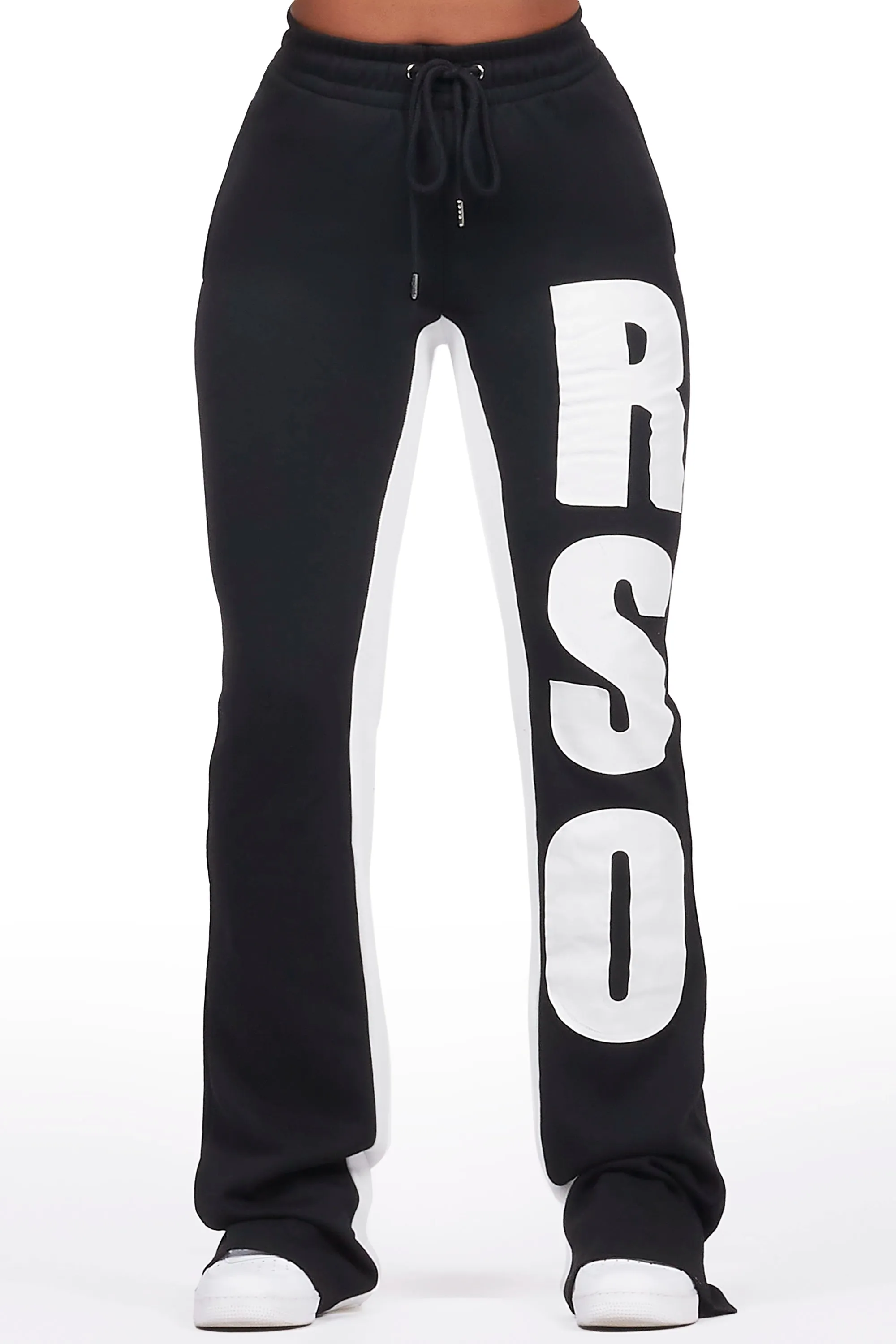 Juatica Black Baggy Stacked Track Pant sold by Rockstar Original product image thumbnail 2