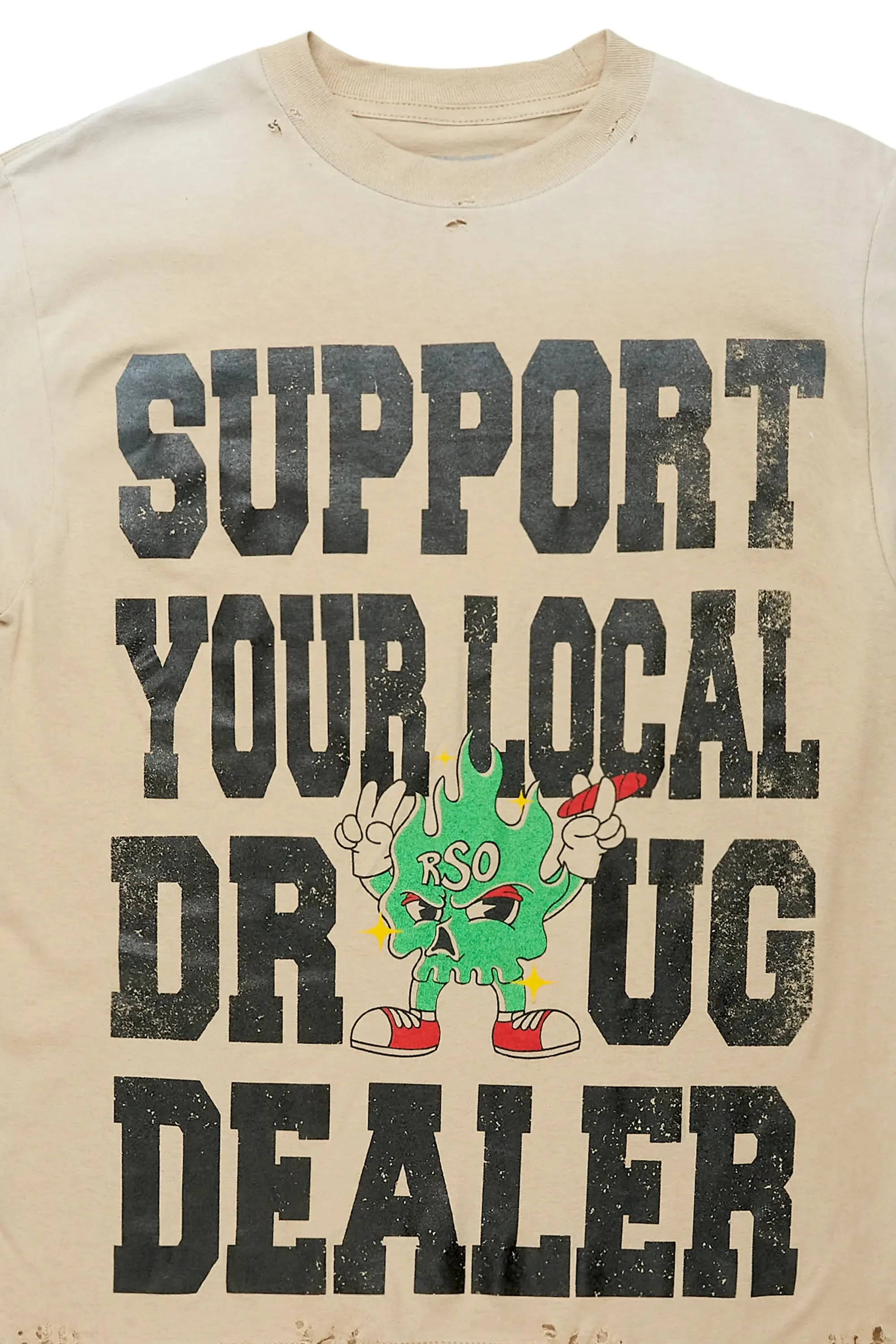 Mareona Beige Oversized T-Shirt sold by Rockstar Original product image thumbnail 2