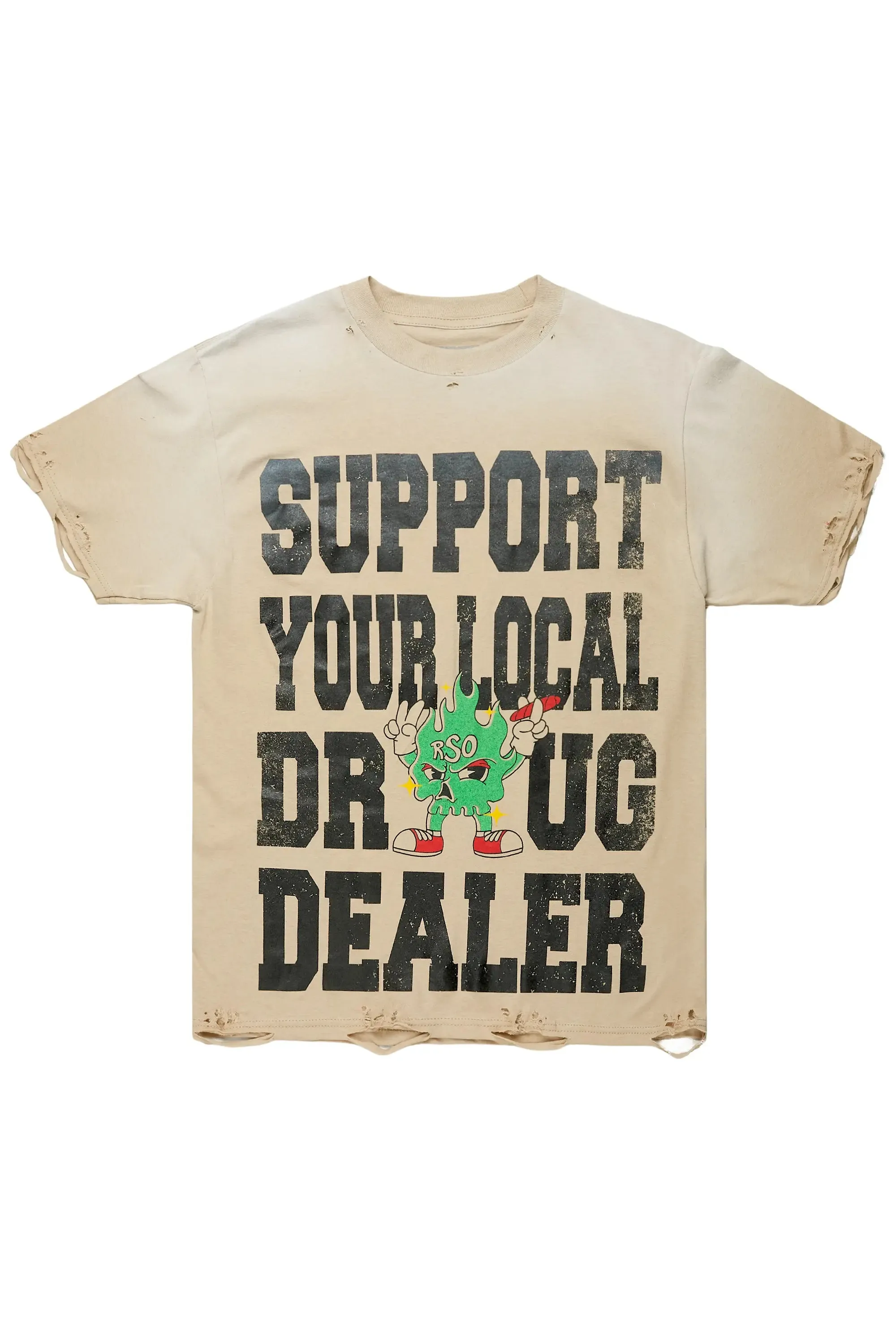 Mareona Beige Oversized T-Shirt sold by Rockstar Original