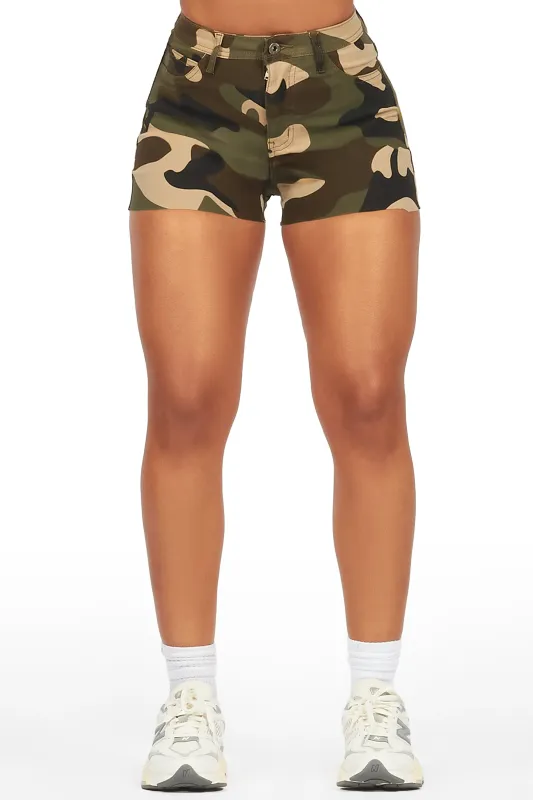 Leslie Green Camo Short sold by Rockstar Original