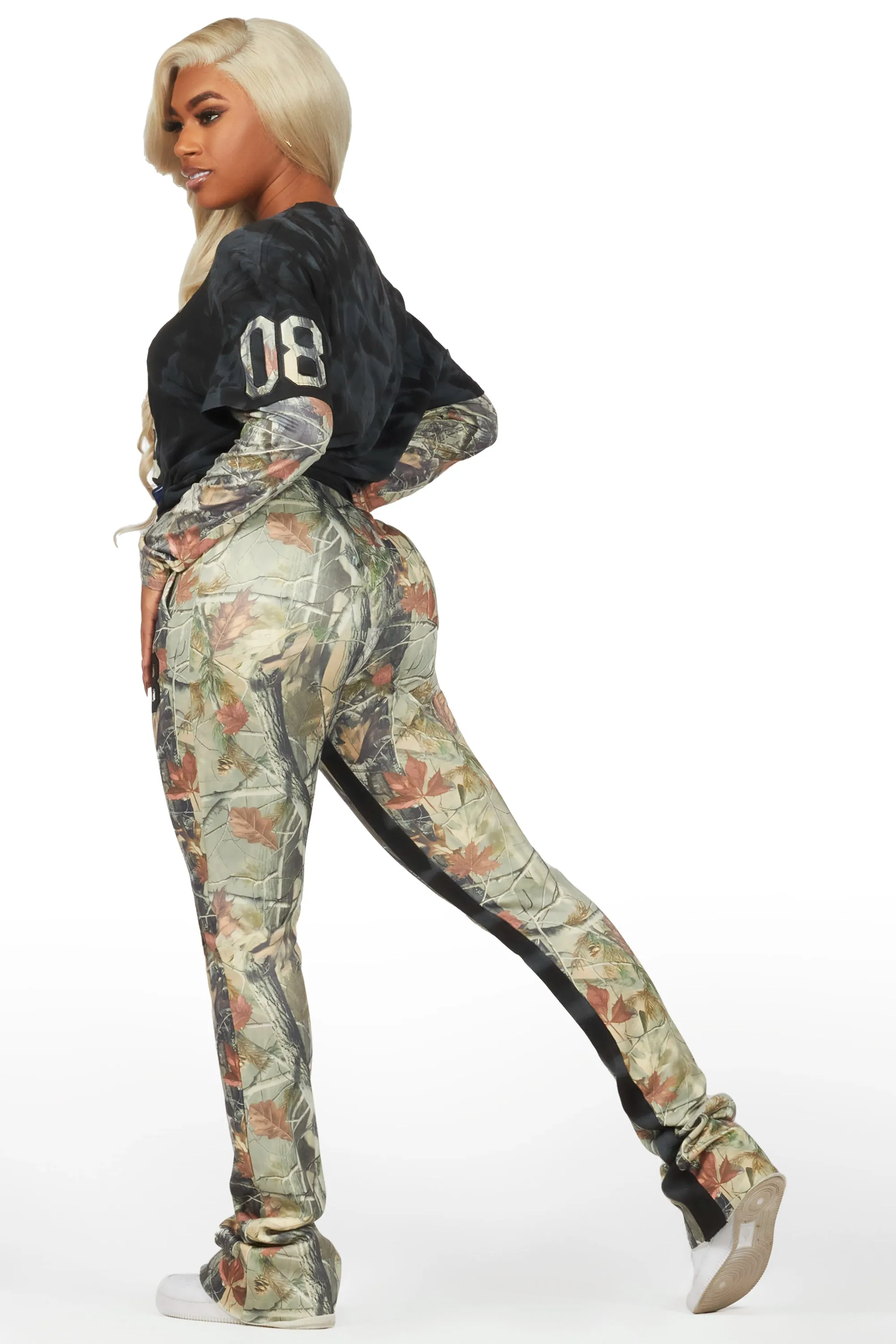 Chriseana Black/ Tree Camo Double Layer T-Shirt Trackset sold by Rockstar Original product image thumbnail 5