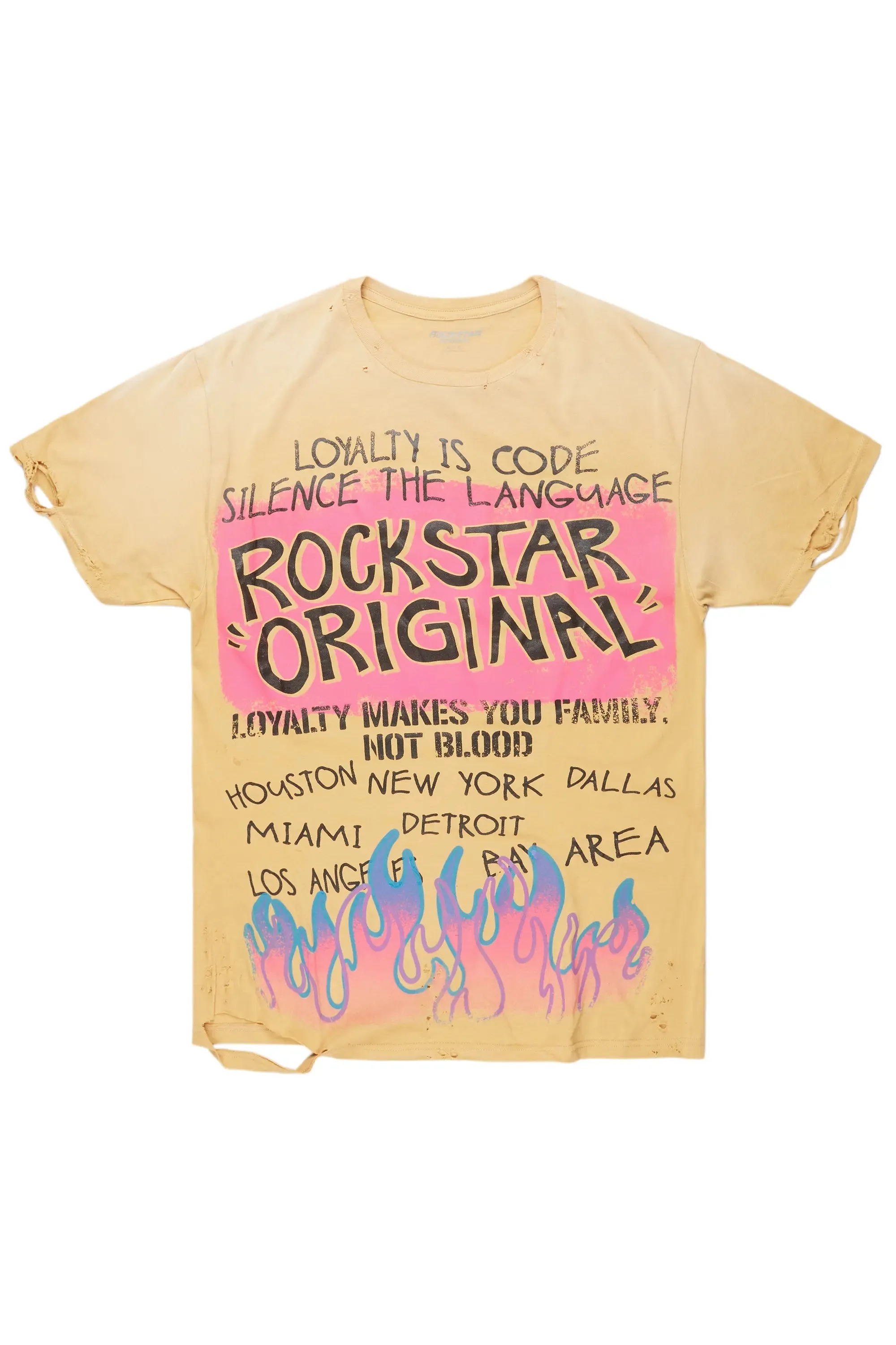 Bridgette Beige Oversized T-Shirt sold by Rockstar Original