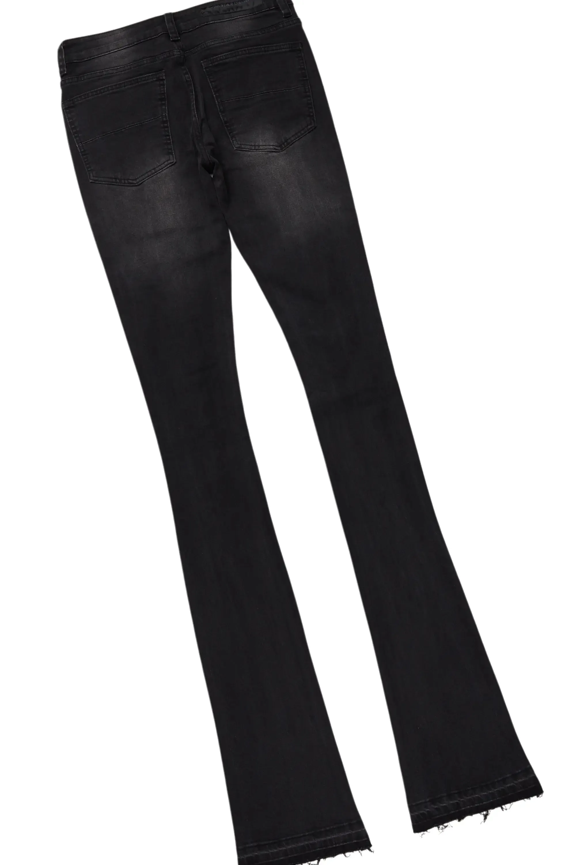 Amos Black Rhinestone Long Sleeve T-Shirt/Super Stacked Flare Jean Set sold by Rockstar Original product image thumbnail 4