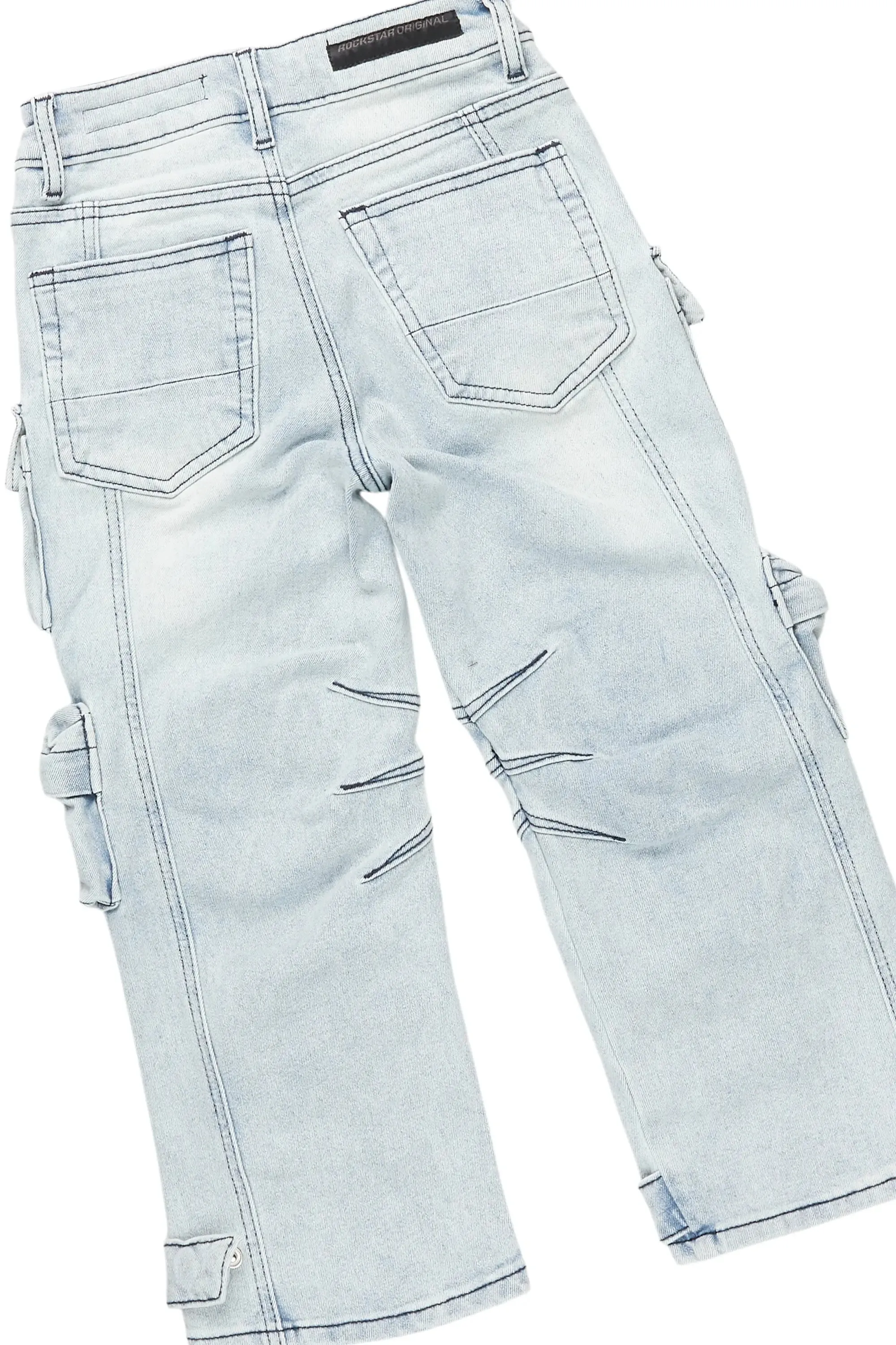 Boys Fields Blue Mohair Hoodie/Baggy Cargo Jean Set sold by Rockstar Original product image thumbnail 4