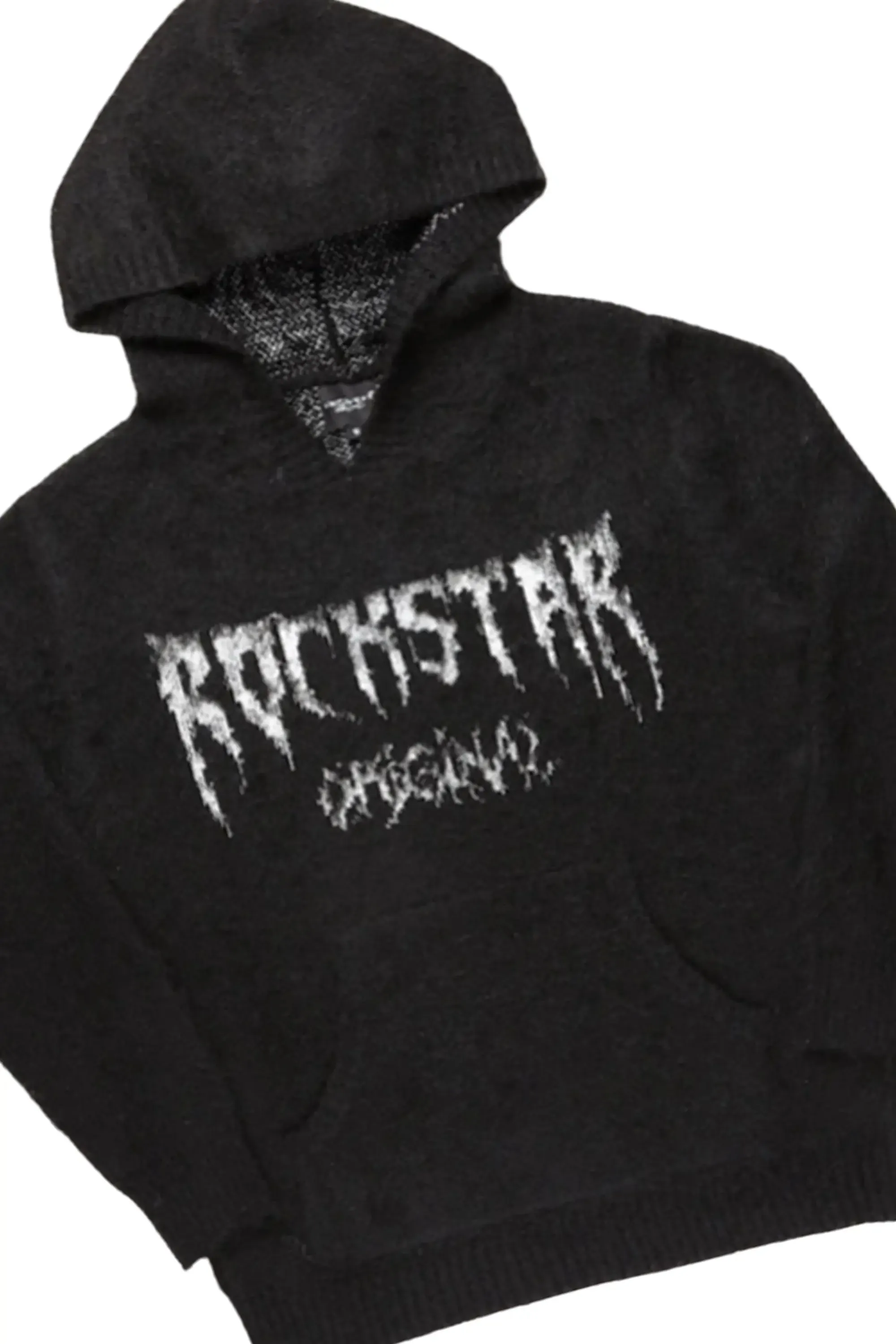 Boys Andros Black Mohair Hoodie/Stacked Flare Jean Set sold by Rockstar Original product image thumbnail 2