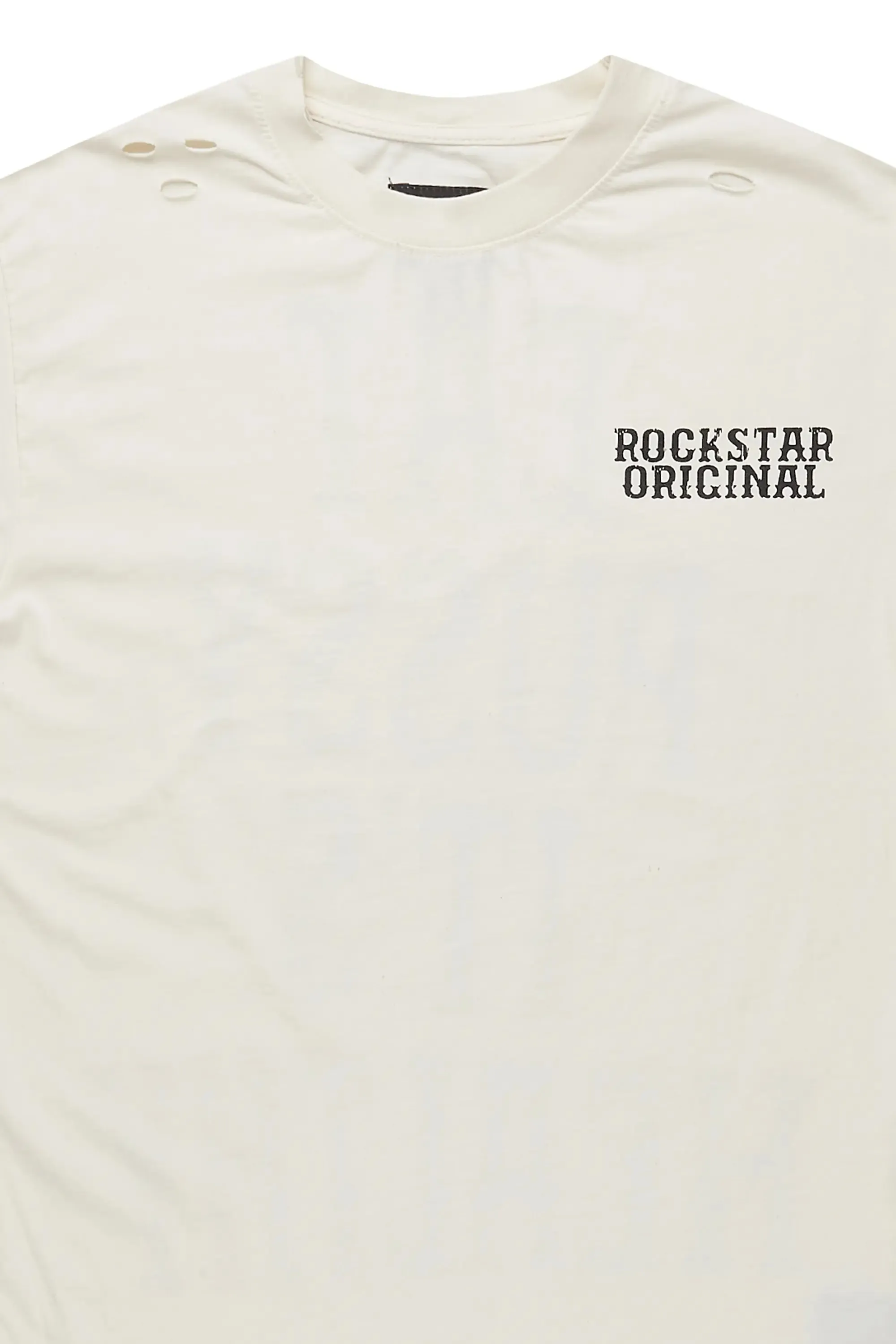 Posse Vintage Sand Distressed Oversized T-Shirt sold by Rockstar Original product image thumbnail 3
