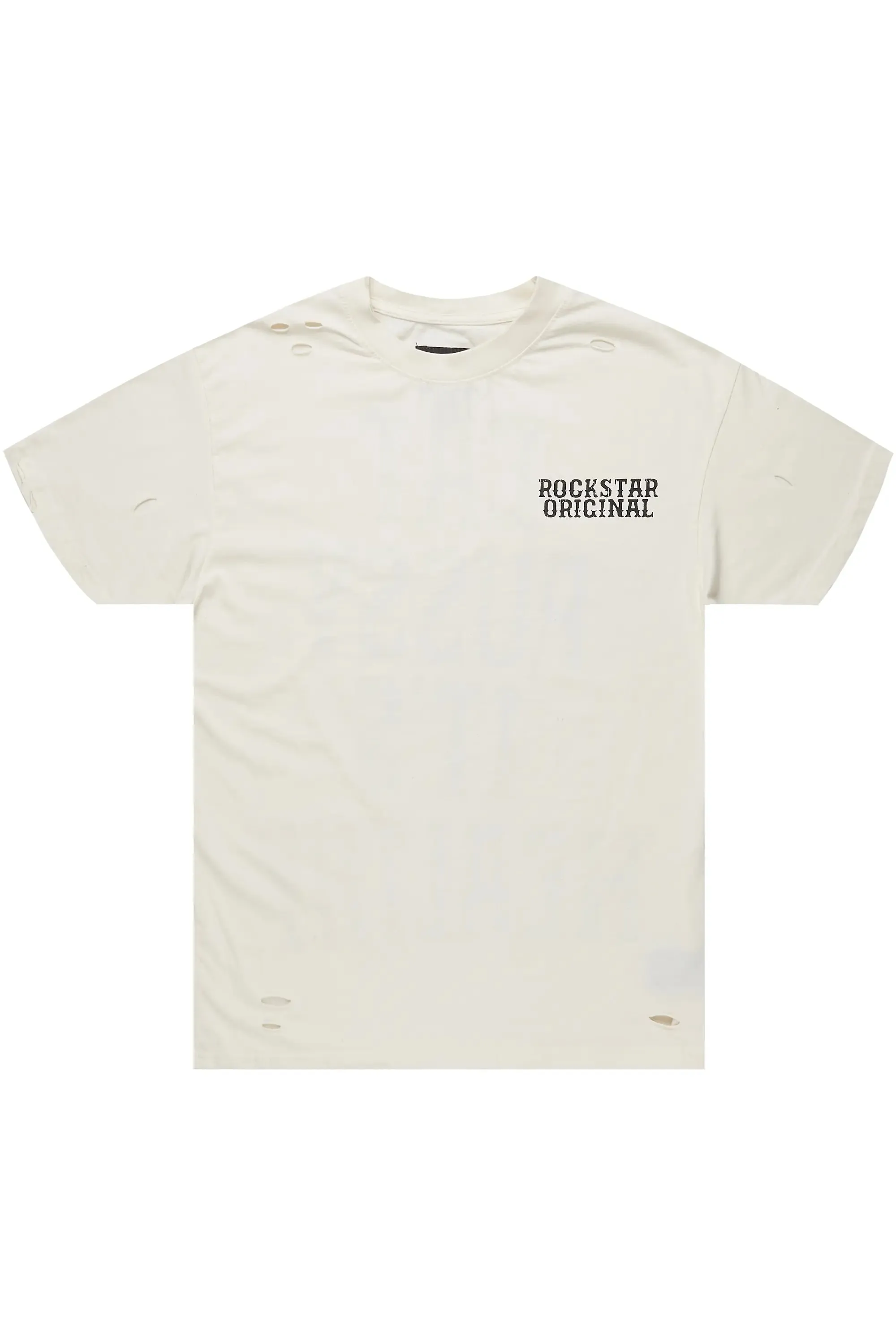 Posse Vintage Sand Distressed Oversized T-Shirt sold by Rockstar Original product image thumbnail 2